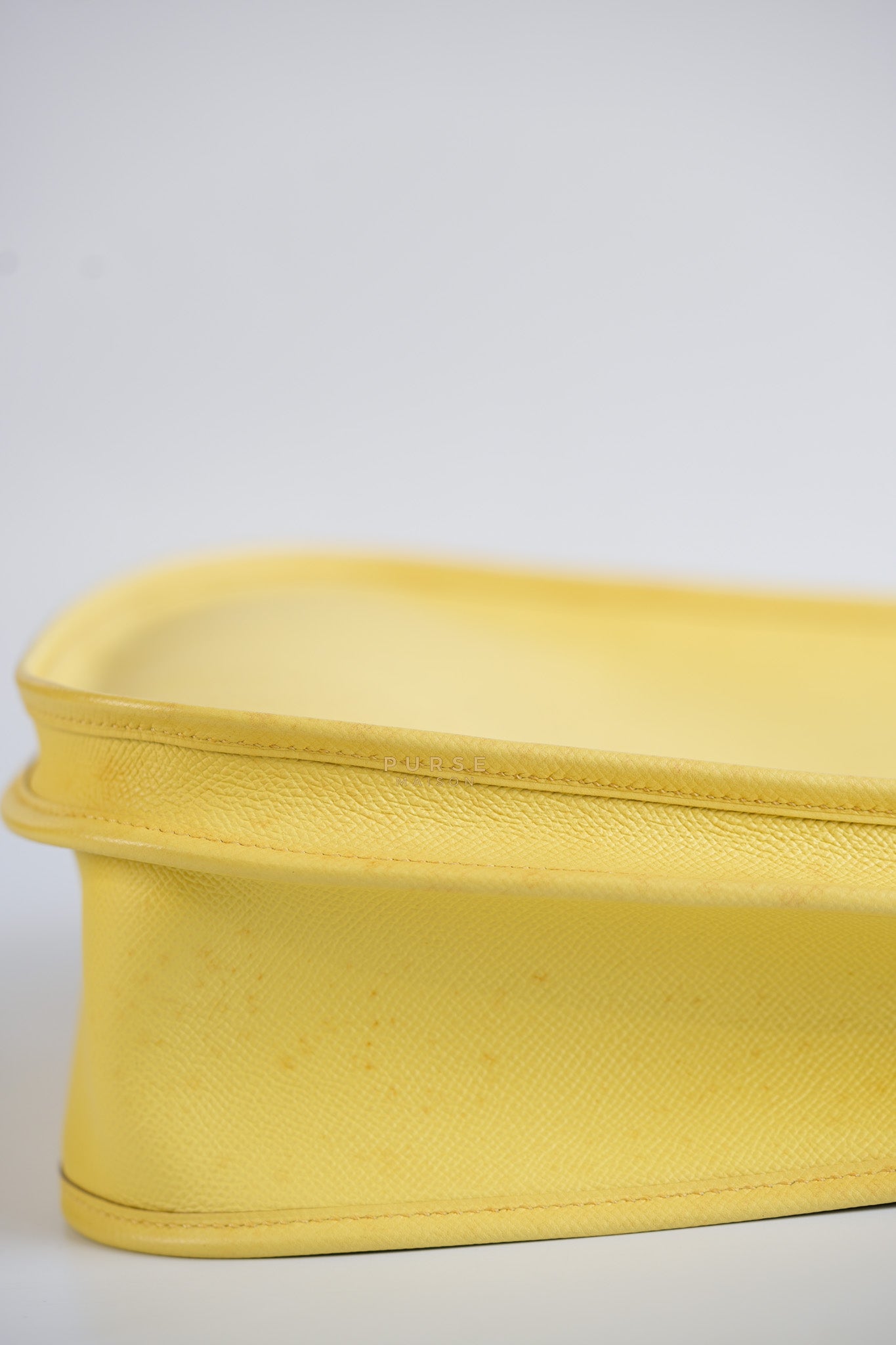 Evelyne III PM Jaune Poussin Clemence in Palladium Hardware Stamp T | Purse Maison Luxury Bags Shop