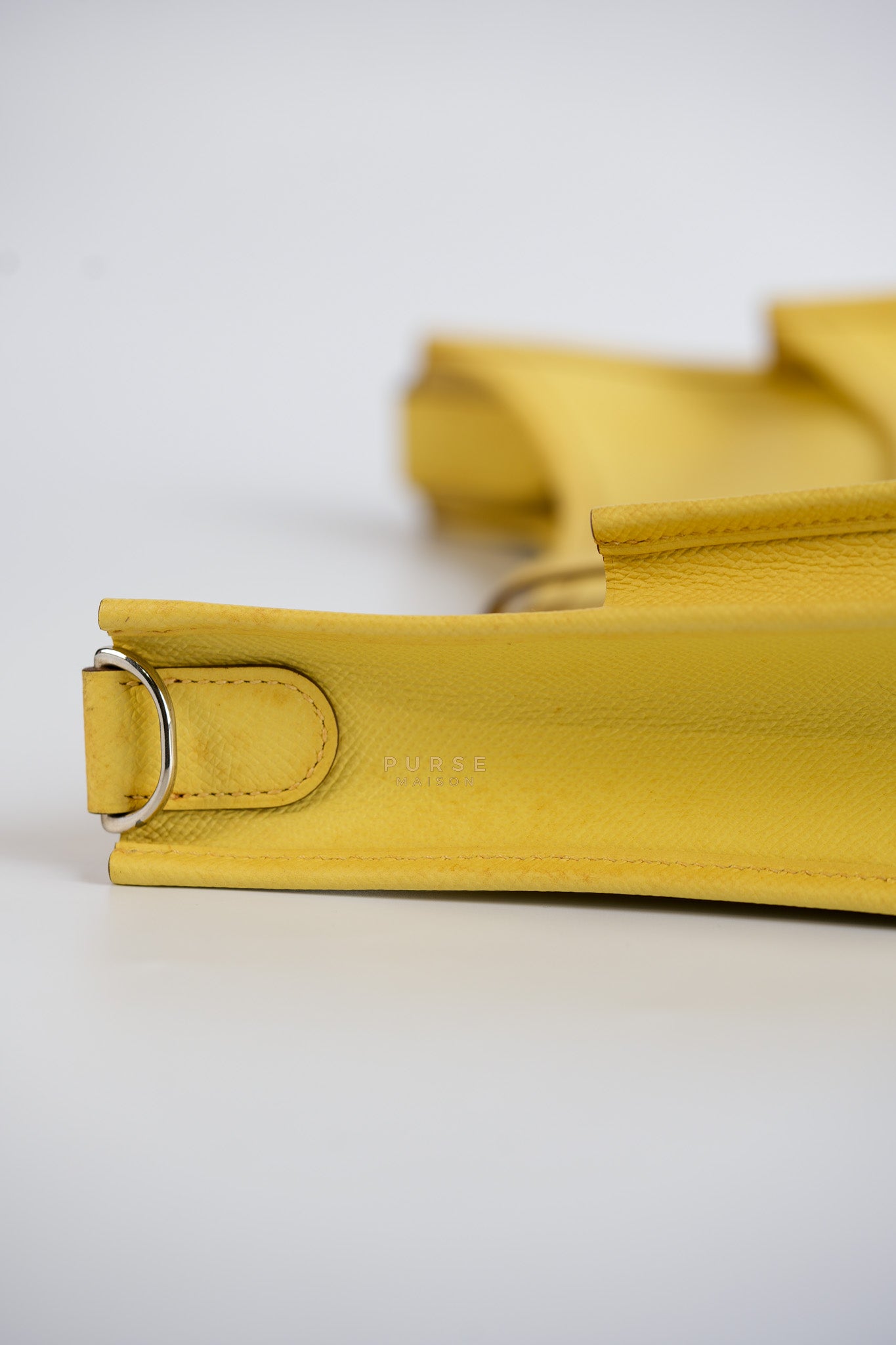 Evelyne III PM Jaune Poussin Clemence in Palladium Hardware Stamp T | Purse Maison Luxury Bags Shop