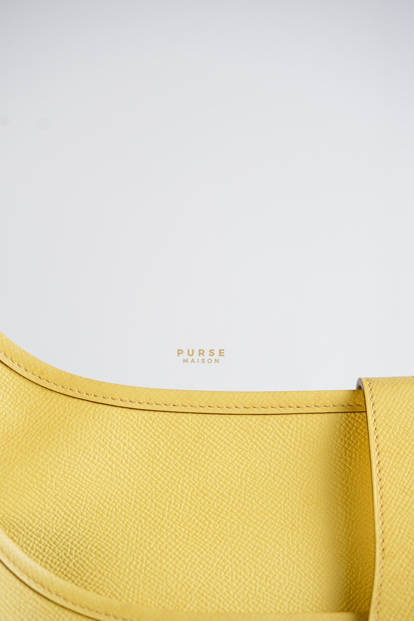 Evelyne III PM Jaune Poussin Clemence in Palladium Hardware Stamp T | Purse Maison Luxury Bags Shop