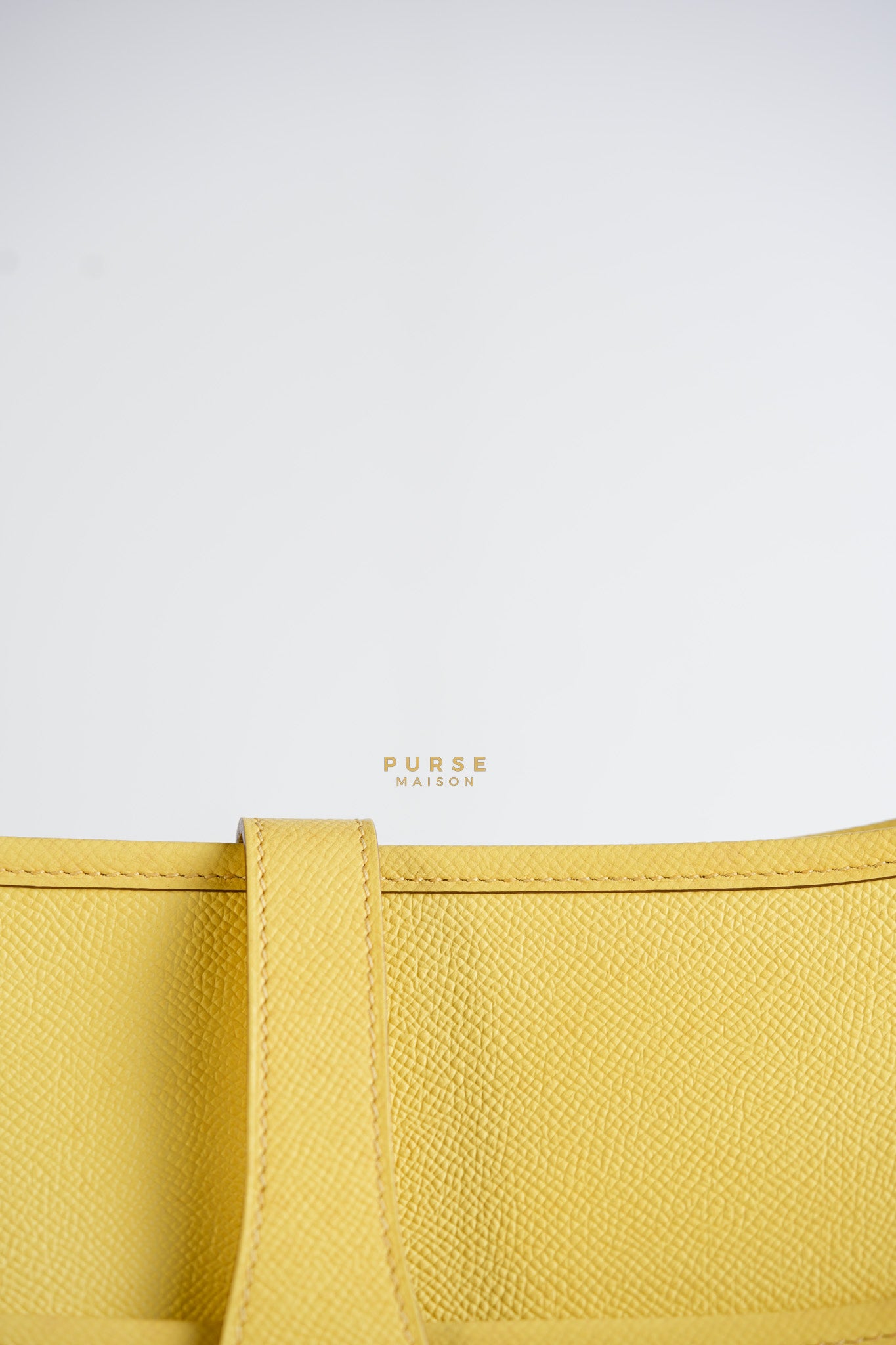 Evelyne III PM Jaune Poussin Clemence in Palladium Hardware Stamp T | Purse Maison Luxury Bags Shop