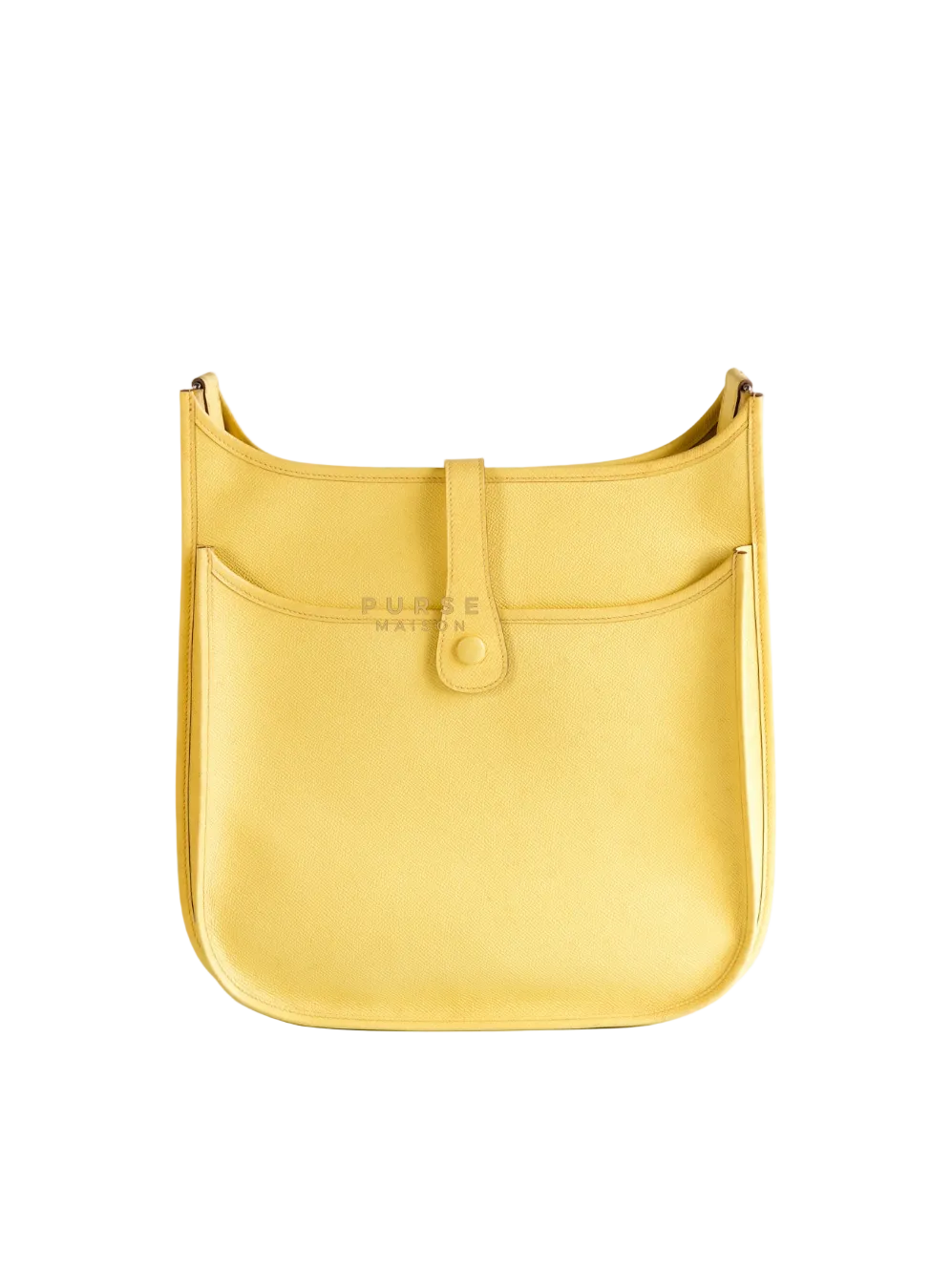 Evelyne III PM Jaune Poussin Clemence in Palladium Hardware Stamp T | Purse Maison Luxury Bags Shop