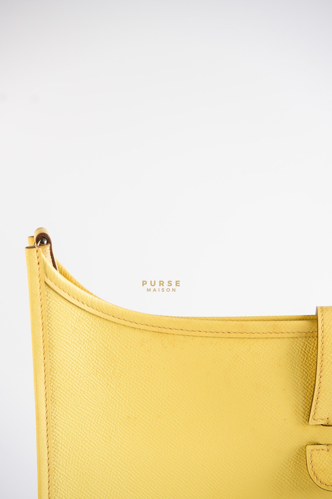Evelyne III PM Jaune Poussin Clemence in Palladium Hardware Stamp T | Purse Maison Luxury Bags Shop