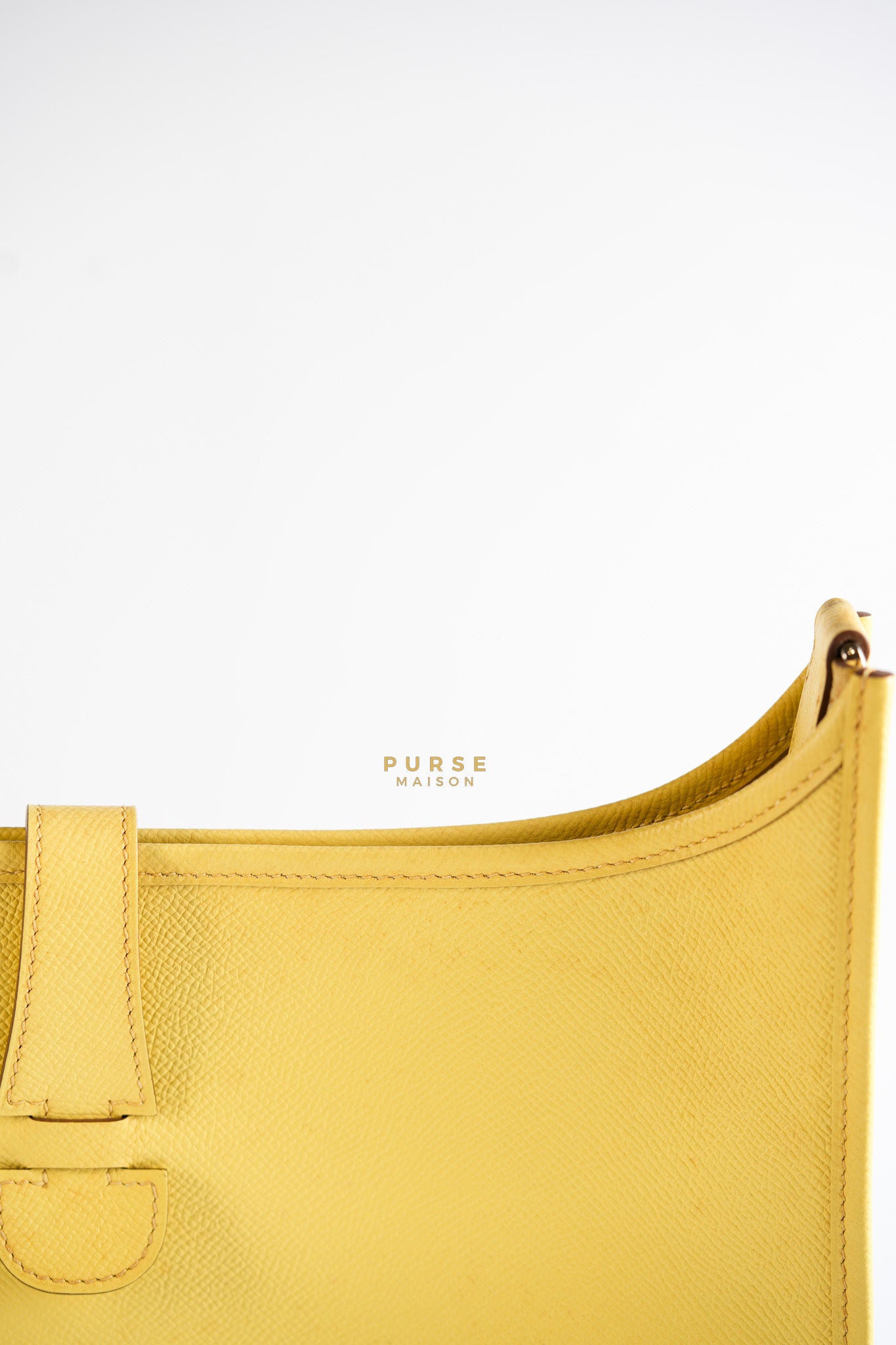 Evelyne III PM Jaune Poussin Clemence in Palladium Hardware Stamp T | Purse Maison Luxury Bags Shop