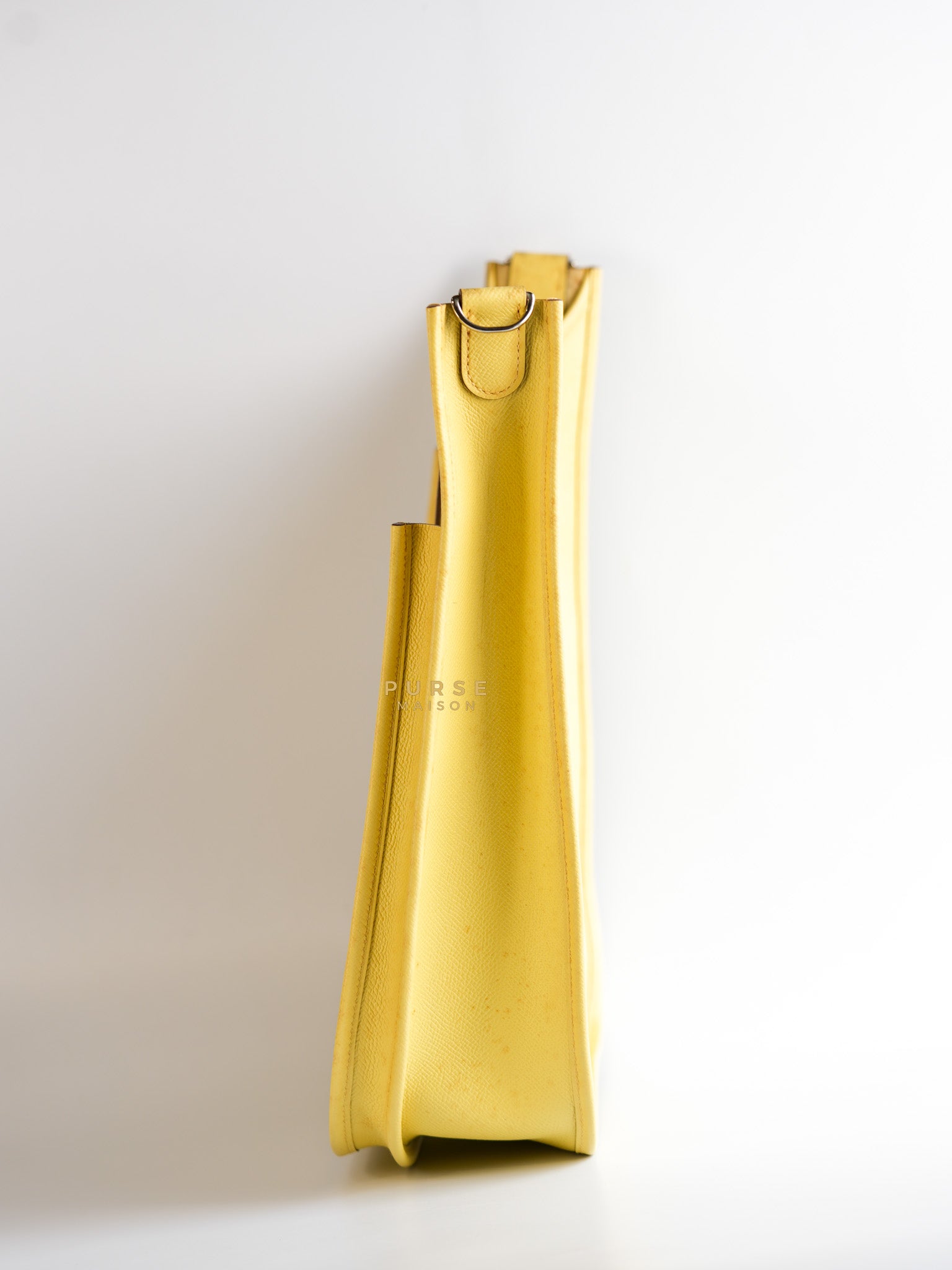 Evelyne III PM Jaune Poussin Clemence in Palladium Hardware Stamp T | Purse Maison Luxury Bags Shop