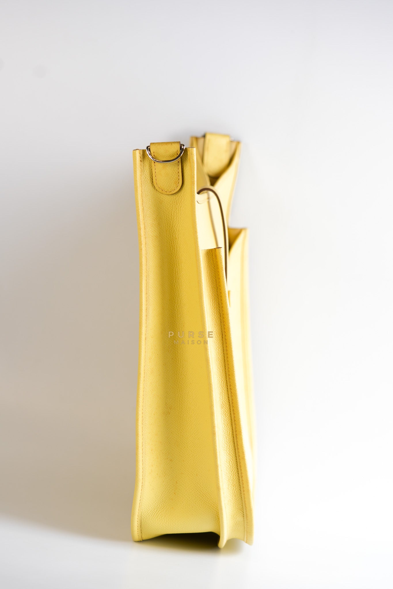 Evelyne III PM Jaune Poussin Clemence in Palladium Hardware Stamp T | Purse Maison Luxury Bags Shop