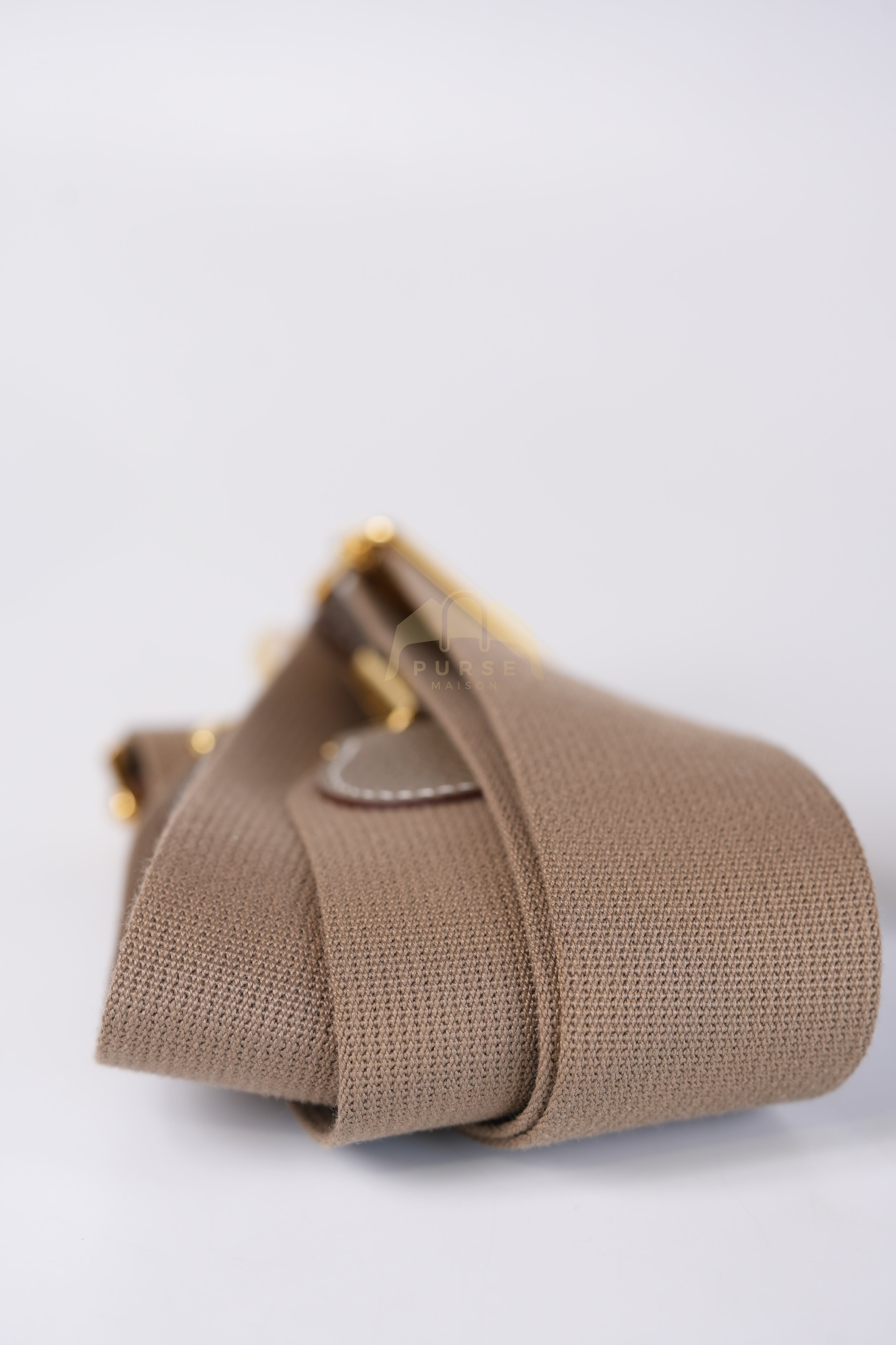 Evelyne PM Etoupe in Clemence Leather and Gold Hardware Stamp K (2025) | Purse Maison Luxury Bags Shop