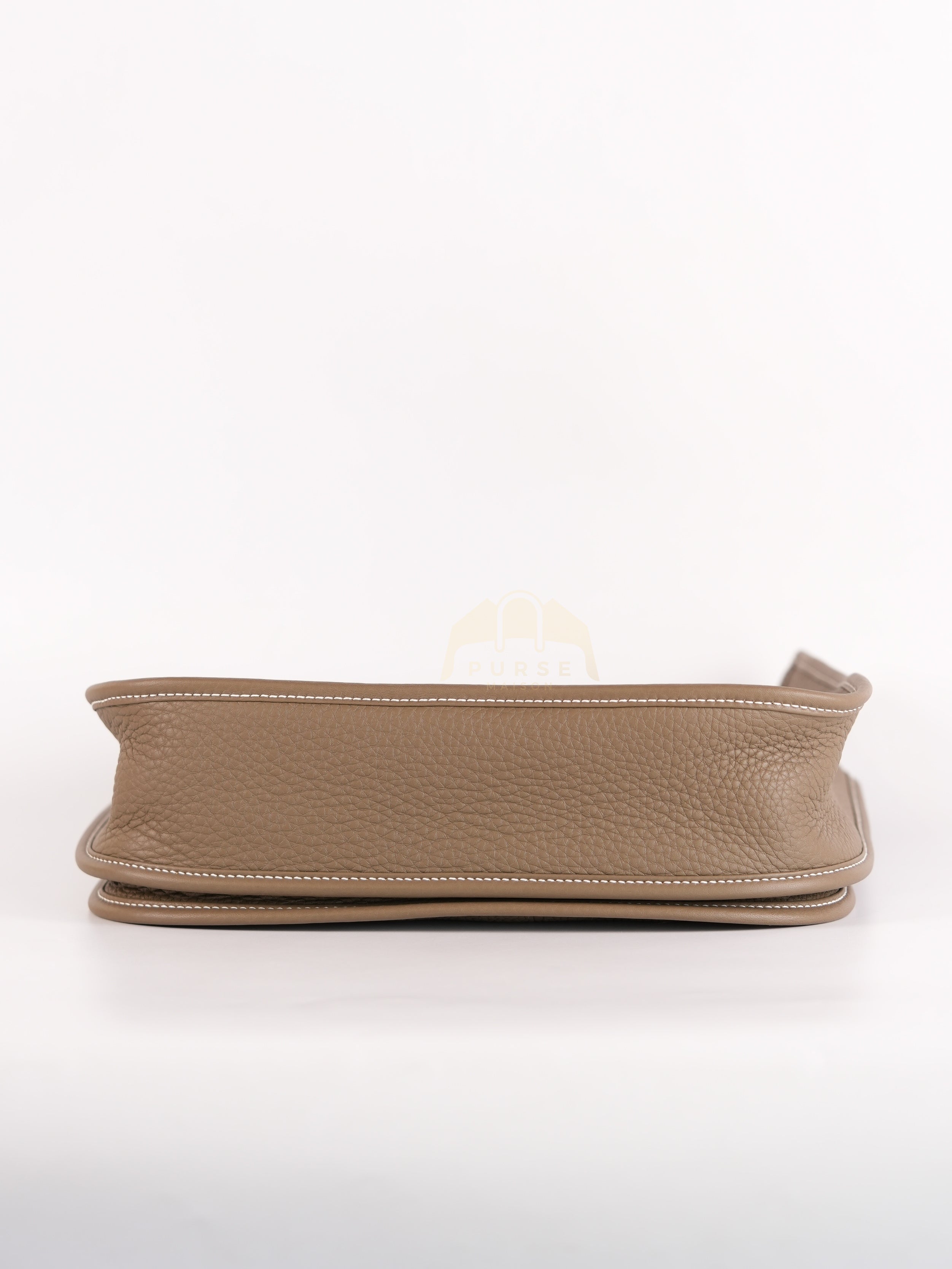 Evelyne PM Etoupe in Clemence Leather and Gold Hardware Stamp K (2025) | Purse Maison Luxury Bags Shop