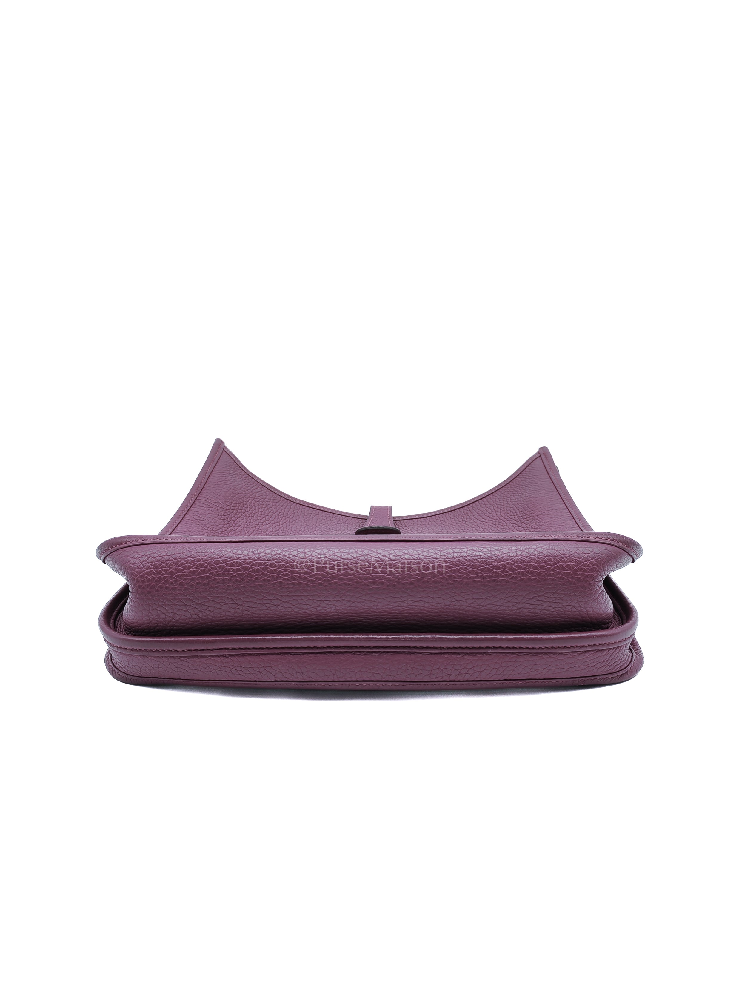 Evelyne PM in Anemone Taurillom Clemence Leather & Palladium Hardware Stamp Square R (2014) | Purse Maison Luxury Bags Shop
