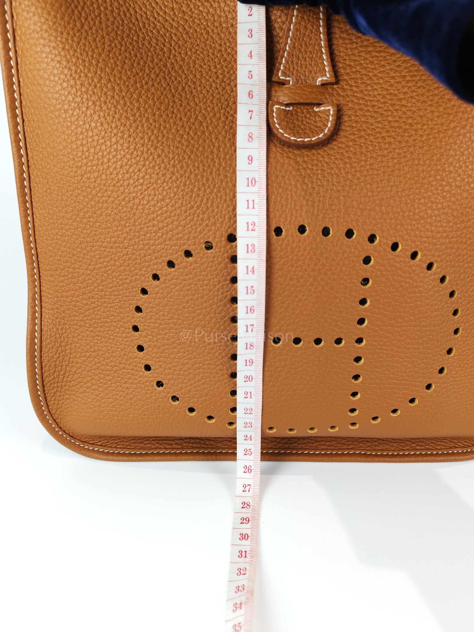 Evelyne PM in Gold Clemence Leather and Gold Hardware Stamp B (2023) | Purse Maison Luxury Bags Shop