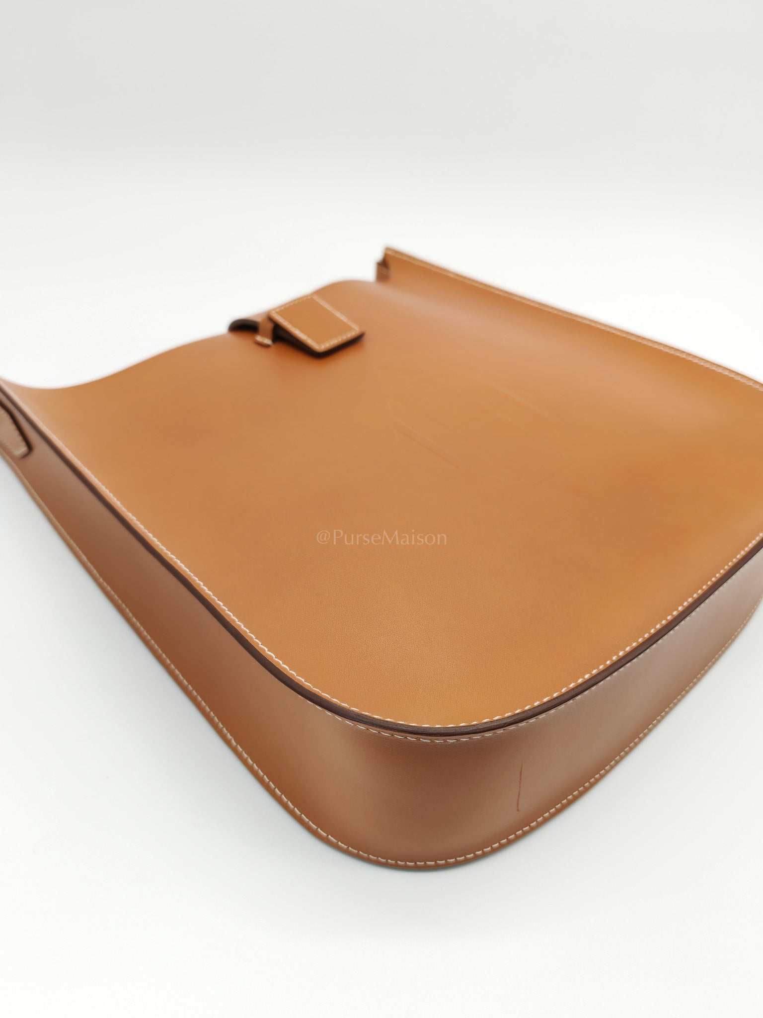 Evelyne PM Sellier in Gold Vache Hunter Leather and Palladium Hardware Stamp A (2017) | Purse Maison Luxury Bags Shop