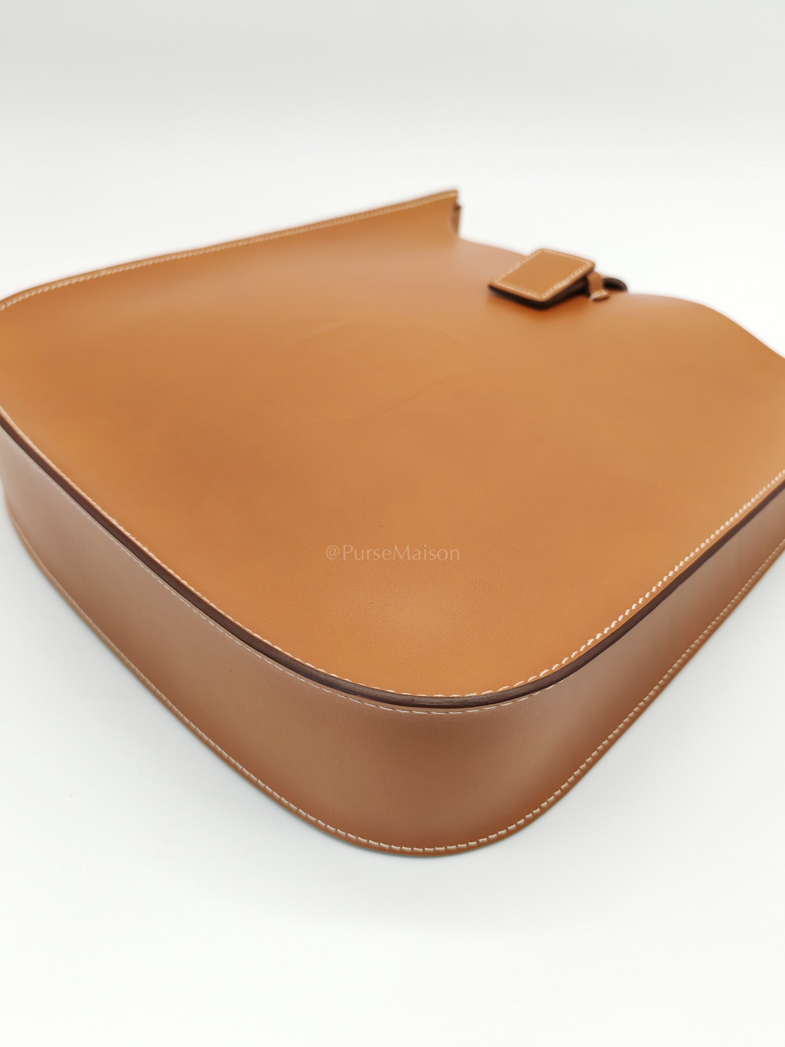 Evelyne PM Sellier in Gold Vache Hunter Leather and Palladium Hardware Stamp A (2017) | Purse Maison Luxury Bags Shop