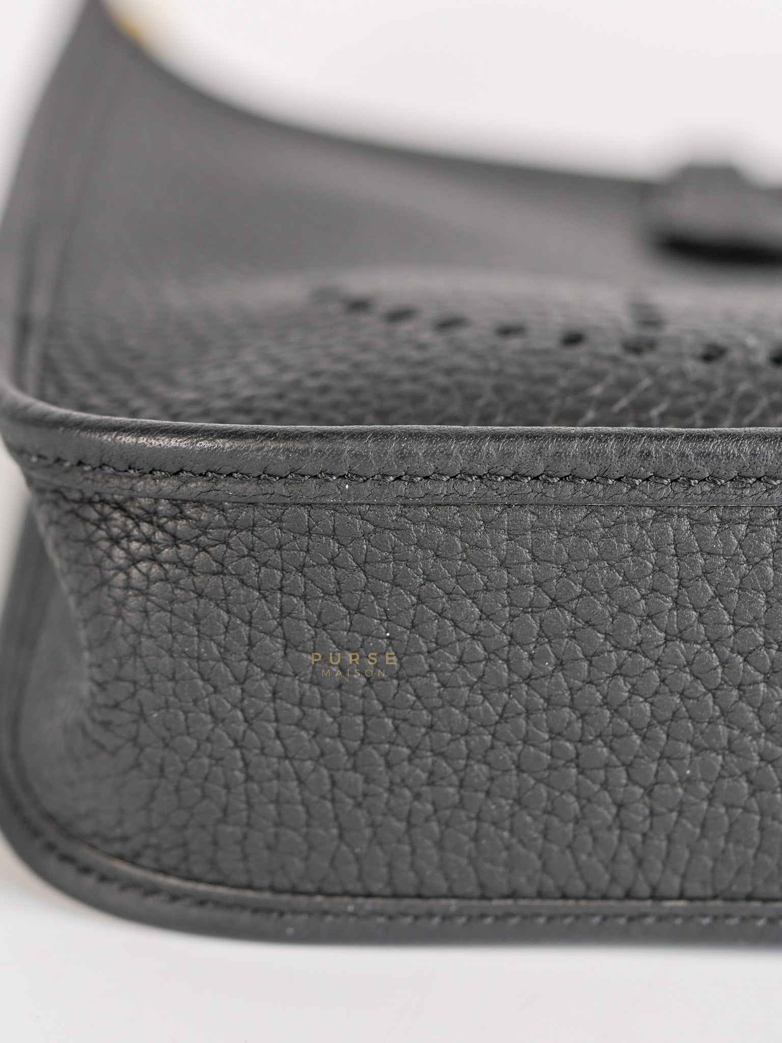 Evelyne TPM Black Clemence Leather in Gold Hardware Stamp D (2019) | Purse Maison Luxury Bags Shop