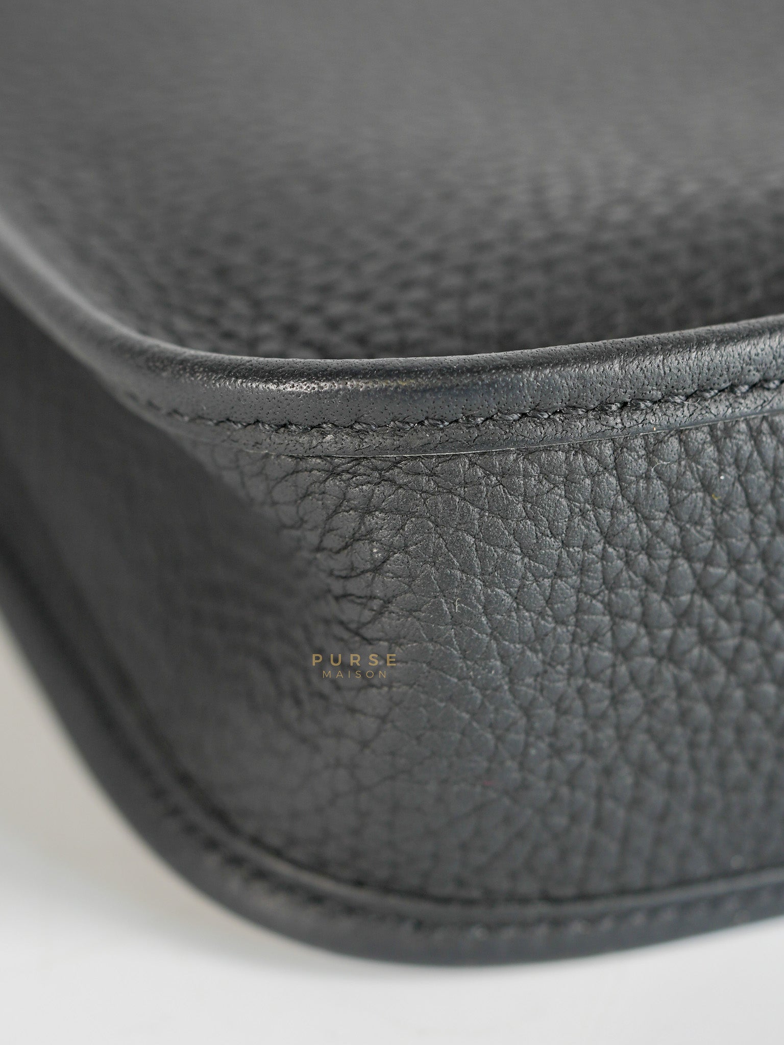 Evelyne TPM Black Clemence Leather in Gold Hardware Stamp D (2019) | Purse Maison Luxury Bags Shop