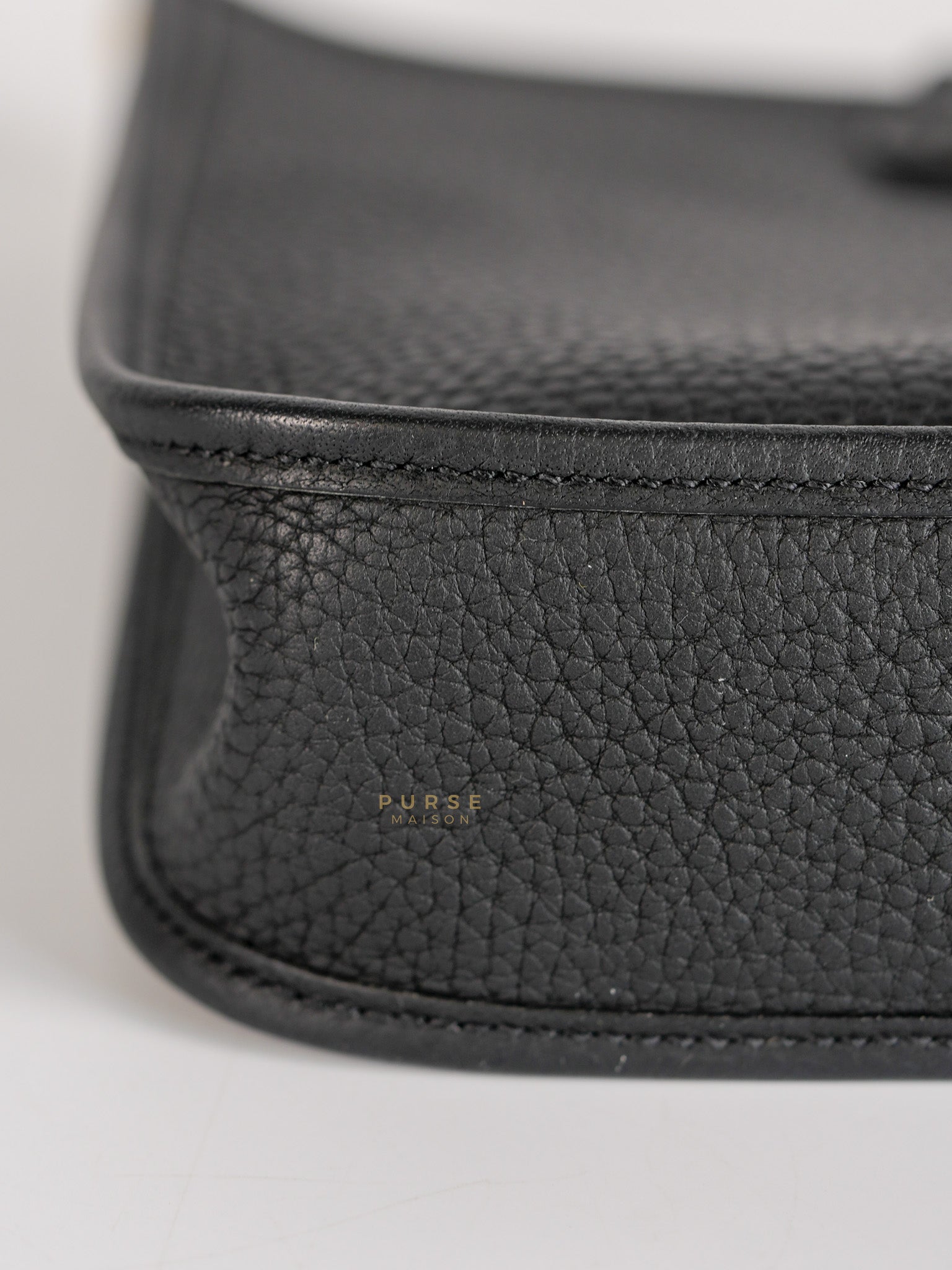 Evelyne TPM Black Clemence Leather in Gold Hardware Stamp D (2019) | Purse Maison Luxury Bags Shop