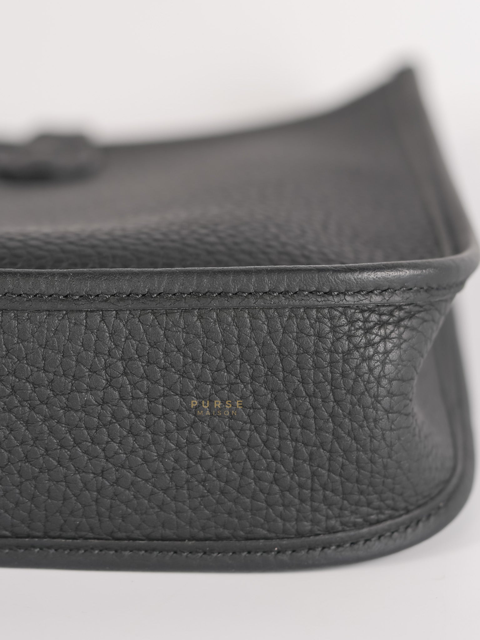 Evelyne TPM Black Clemence Leather in Gold Hardware Stamp D (2019) | Purse Maison Luxury Bags Shop