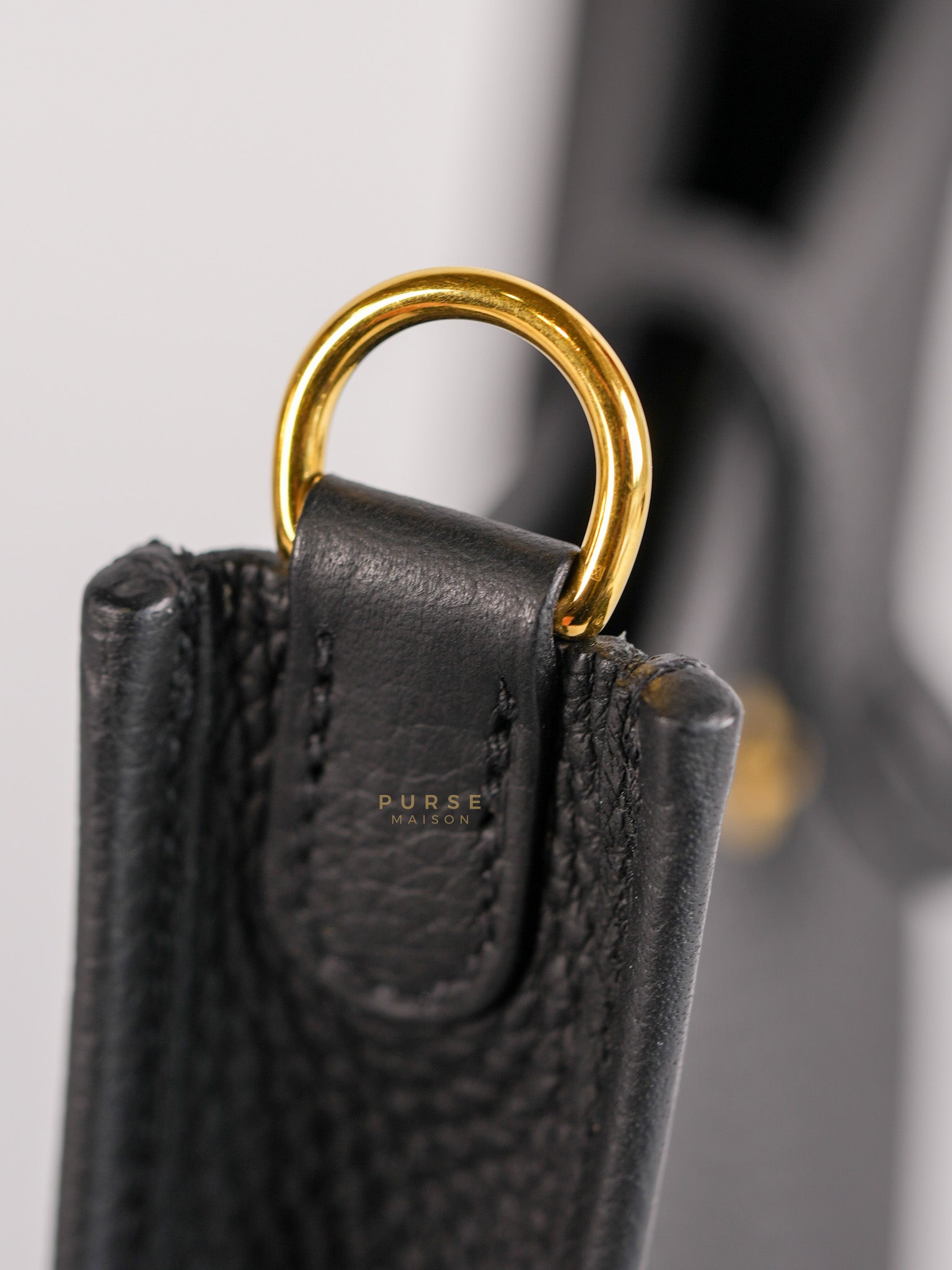 Evelyne TPM Black Clemence Leather in Gold Hardware Stamp D (2019) | Purse Maison Luxury Bags Shop