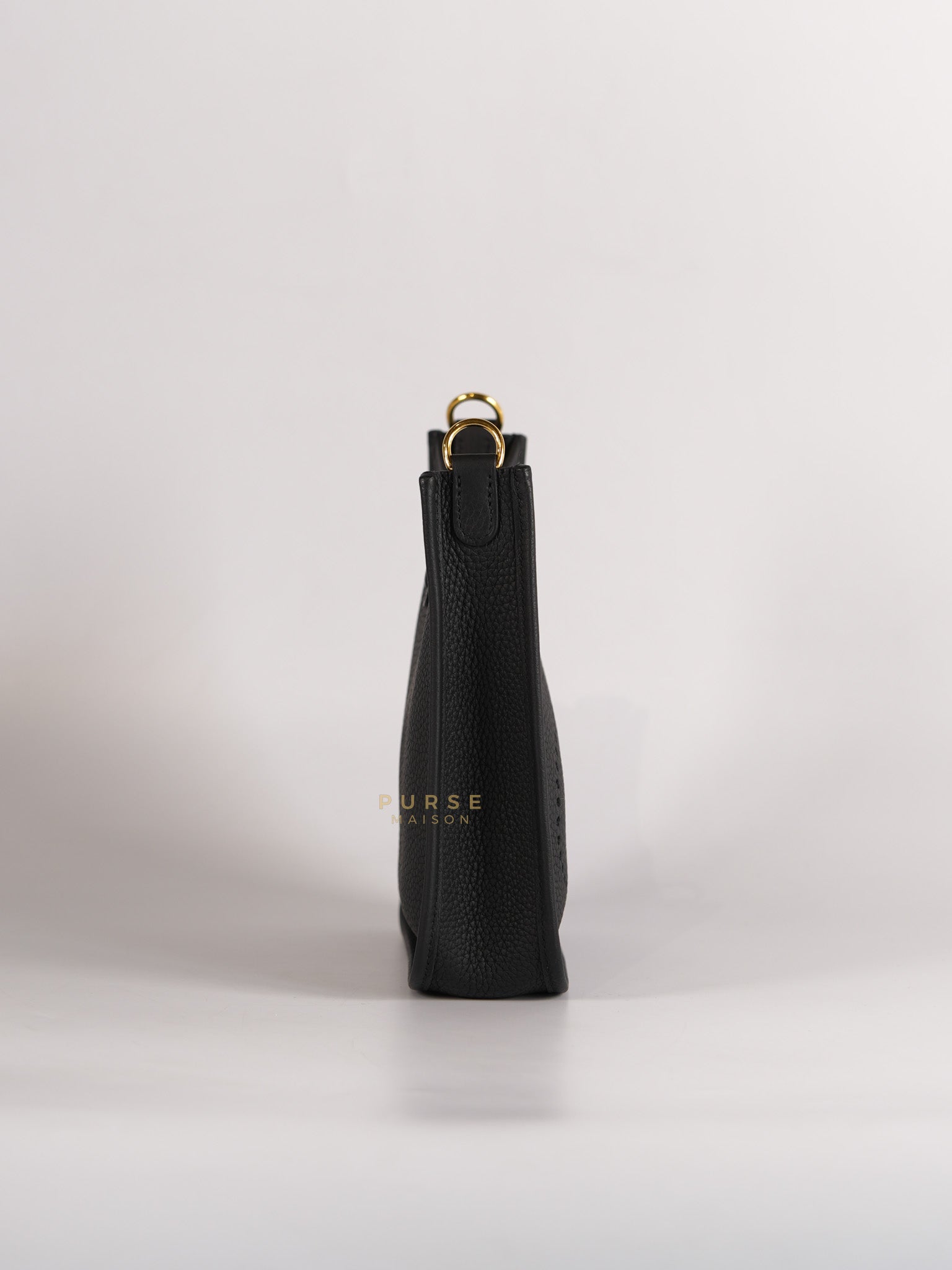 Evelyne TPM Black Clemence Leather in Gold Hardware Stamp D (2019) | Purse Maison Luxury Bags Shop