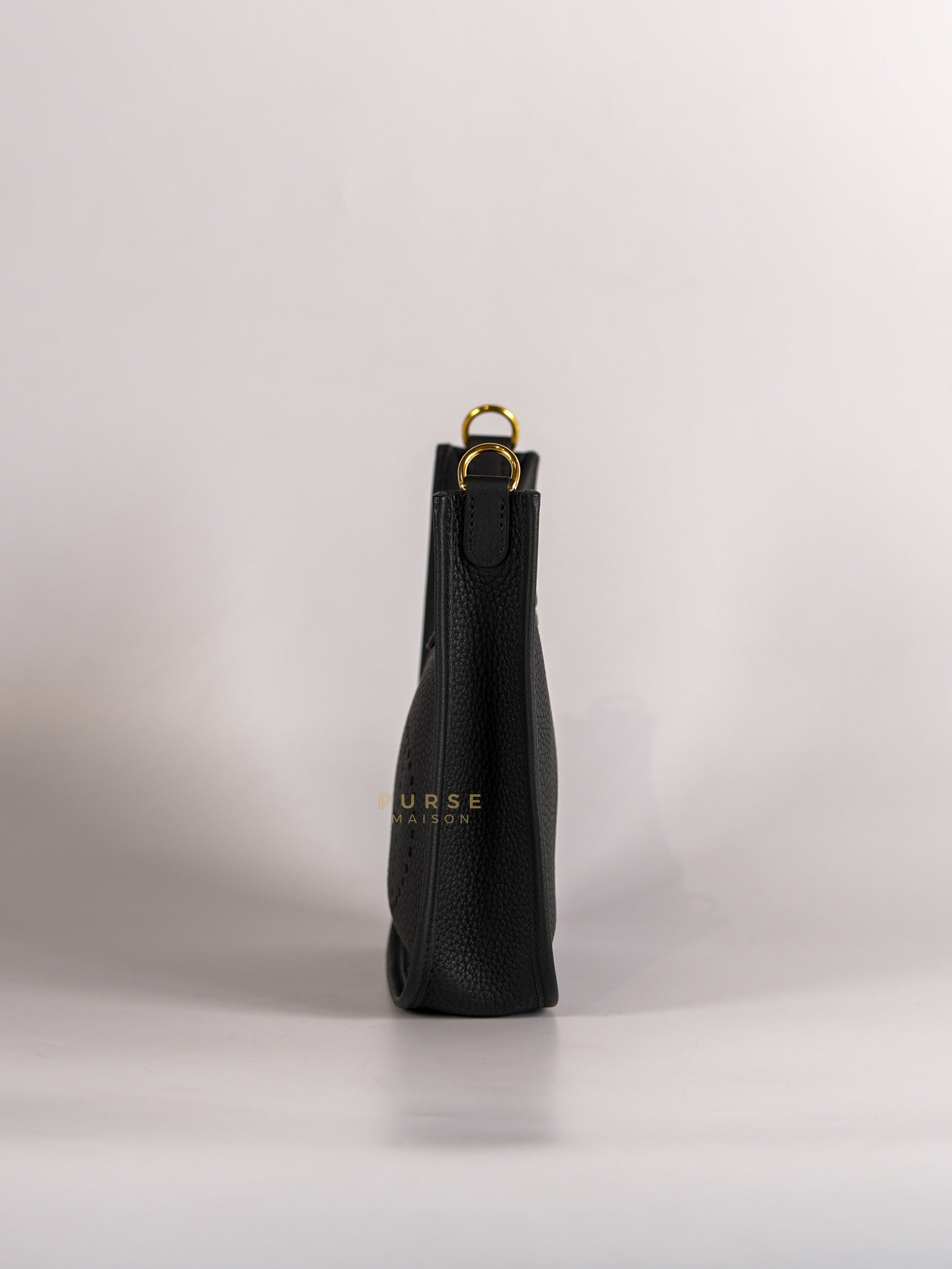 Evelyne TPM Black Clemence Leather in Gold Hardware Stamp D (2019) | Purse Maison Luxury Bags Shop