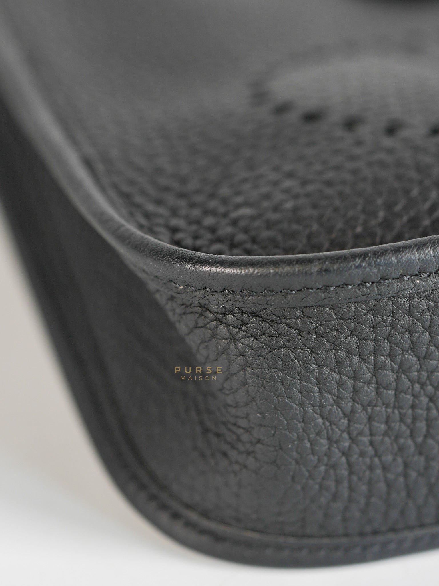 Evelyne TPM Black Clemence Leather in Gold Hardware Stamp D (2019) | Purse Maison Luxury Bags Shop