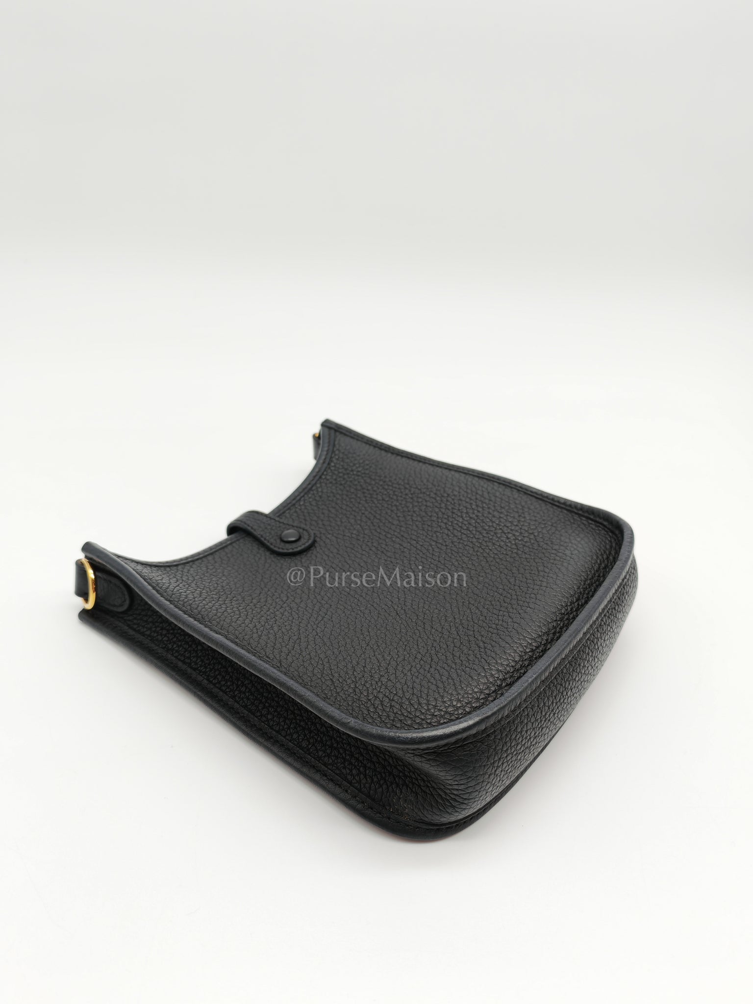 Evelyne TPM Black in Clemence Leather and Gold Hardware Stamp Z (2021) | Purse Maison Luxury Bags Shop