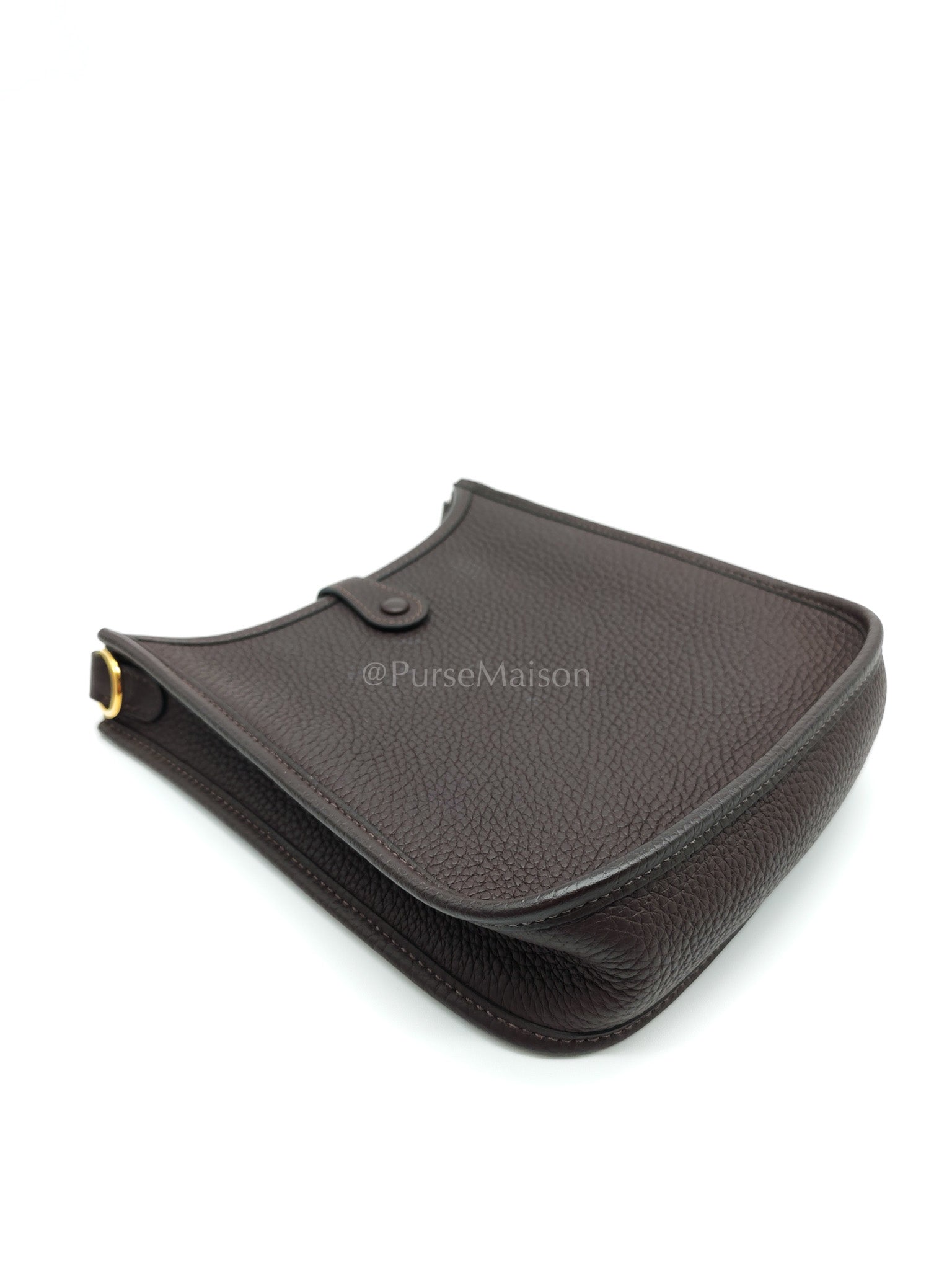 Evelyne TPM Ebene in Clemence Leather and Gold Hardware Stamp Z (2021) | Purse Maison Luxury Bags Shop