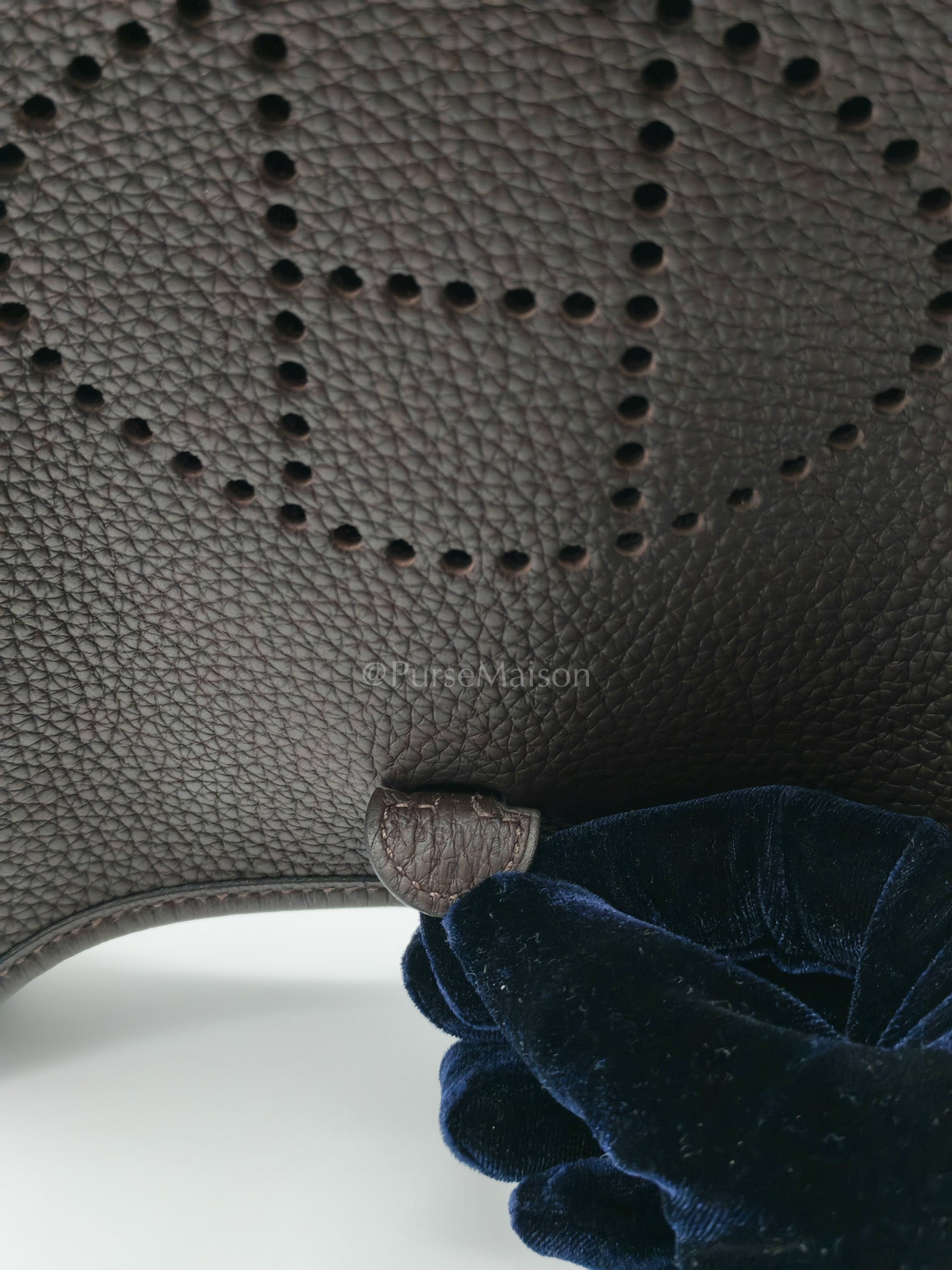 Evelyne TPM Ebene in Clemence Leather and Gold Hardware Stamp Z (2021) | Purse Maison Luxury Bags Shop