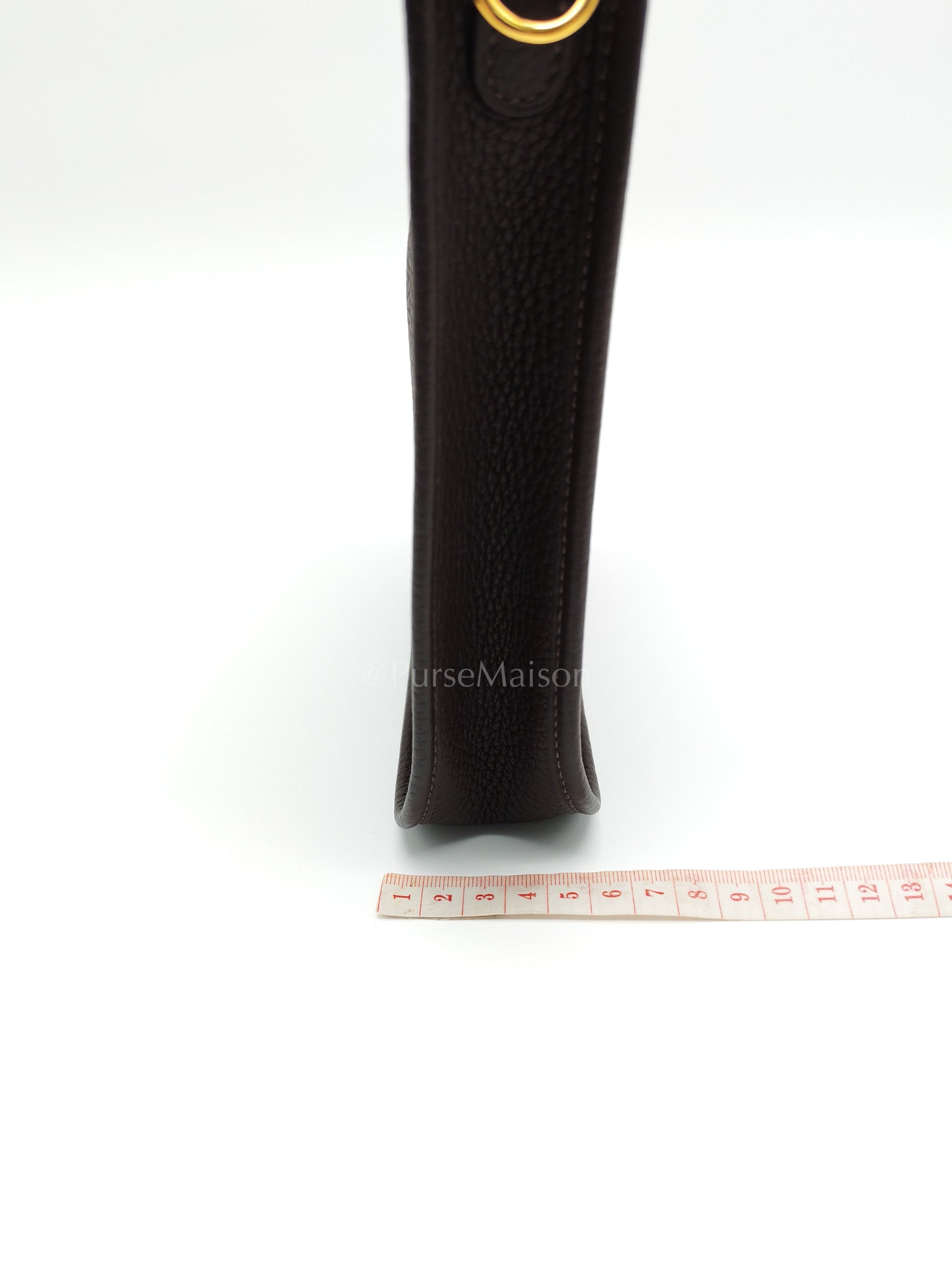 Evelyne TPM Ebene in Clemence Leather and Gold Hardware Stamp Z (2021) | Purse Maison Luxury Bags Shop