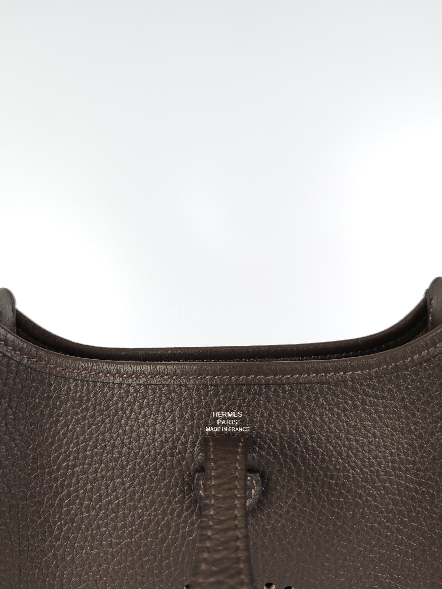 Evelyne TPM Ebene in Clemence Leather and Palladium Hardware Stamp K (2025) | Purse Maison Luxury Bags Shop