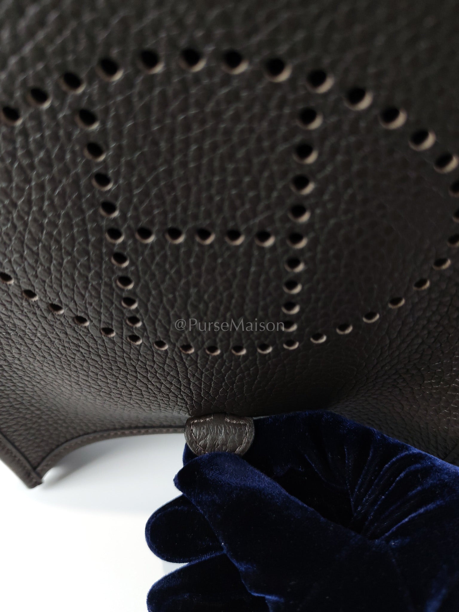 Evelyne TPM Ebene in Clemence Leather and Palladium Hardware Stamp K (2025) | Purse Maison Luxury Bags Shop