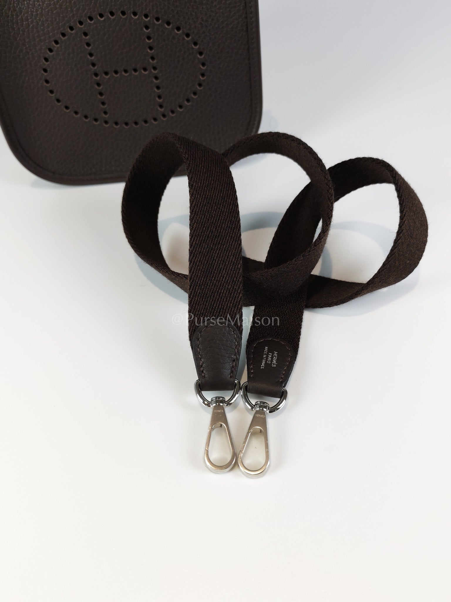 Evelyne TPM Ebene in Clemence Leather and Palladium Hardware Stamp K (2025) | Purse Maison Luxury Bags Shop