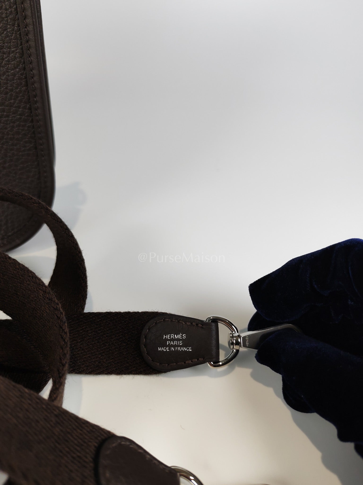 Evelyne TPM Ebene in Clemence Leather and Palladium Hardware Stamp K (2025) | Purse Maison Luxury Bags Shop