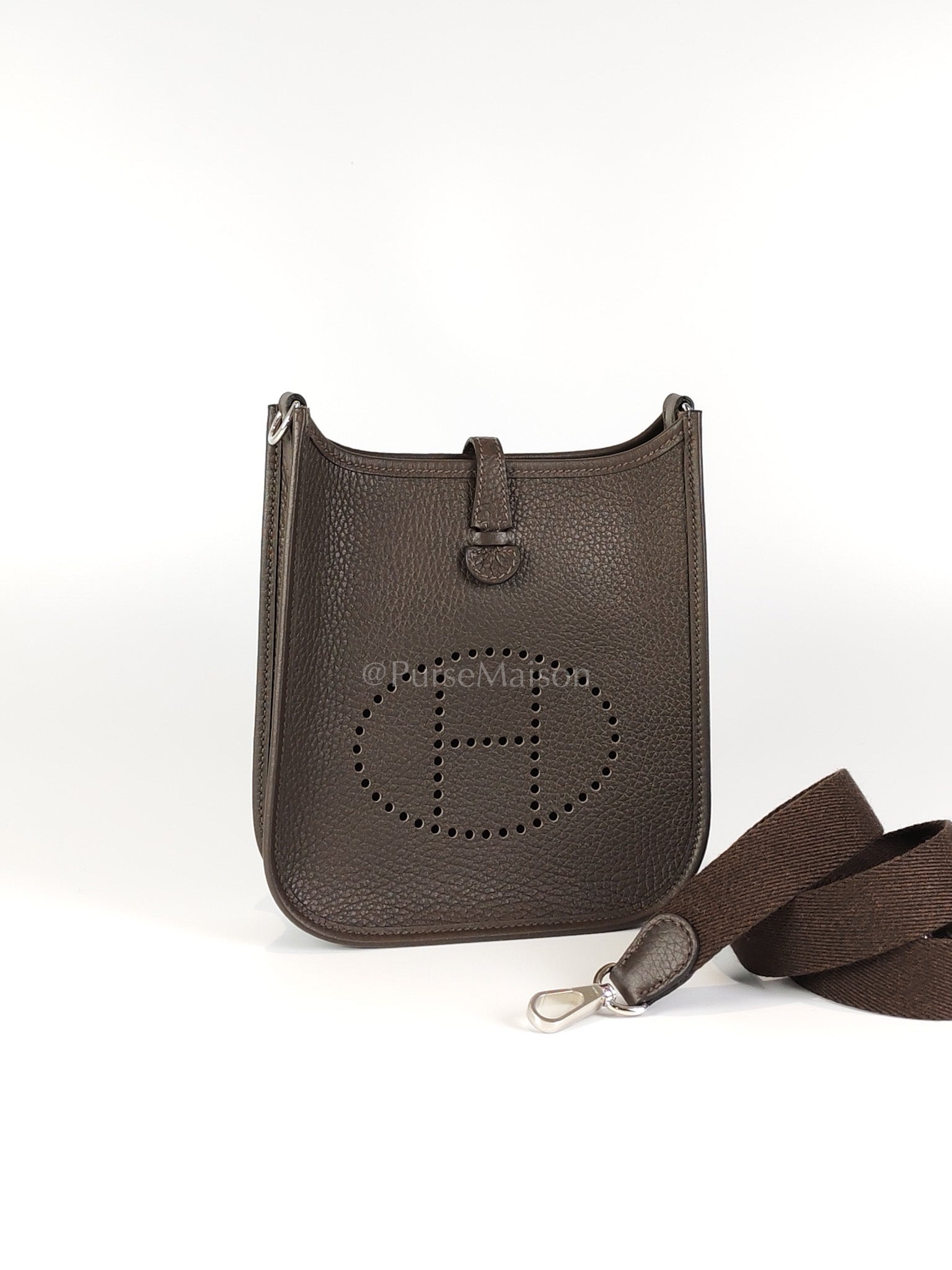 Evelyne TPM Ebene in Clemence Leather and Palladium Hardware Stamp K (2025) | Purse Maison Luxury Bags Shop