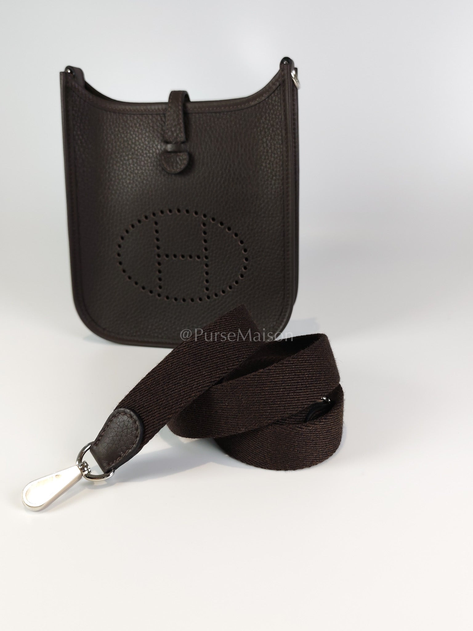 Evelyne TPM Ebene in Clemence Leather and Palladium Hardware Stamp K (2025) | Purse Maison Luxury Bags Shop