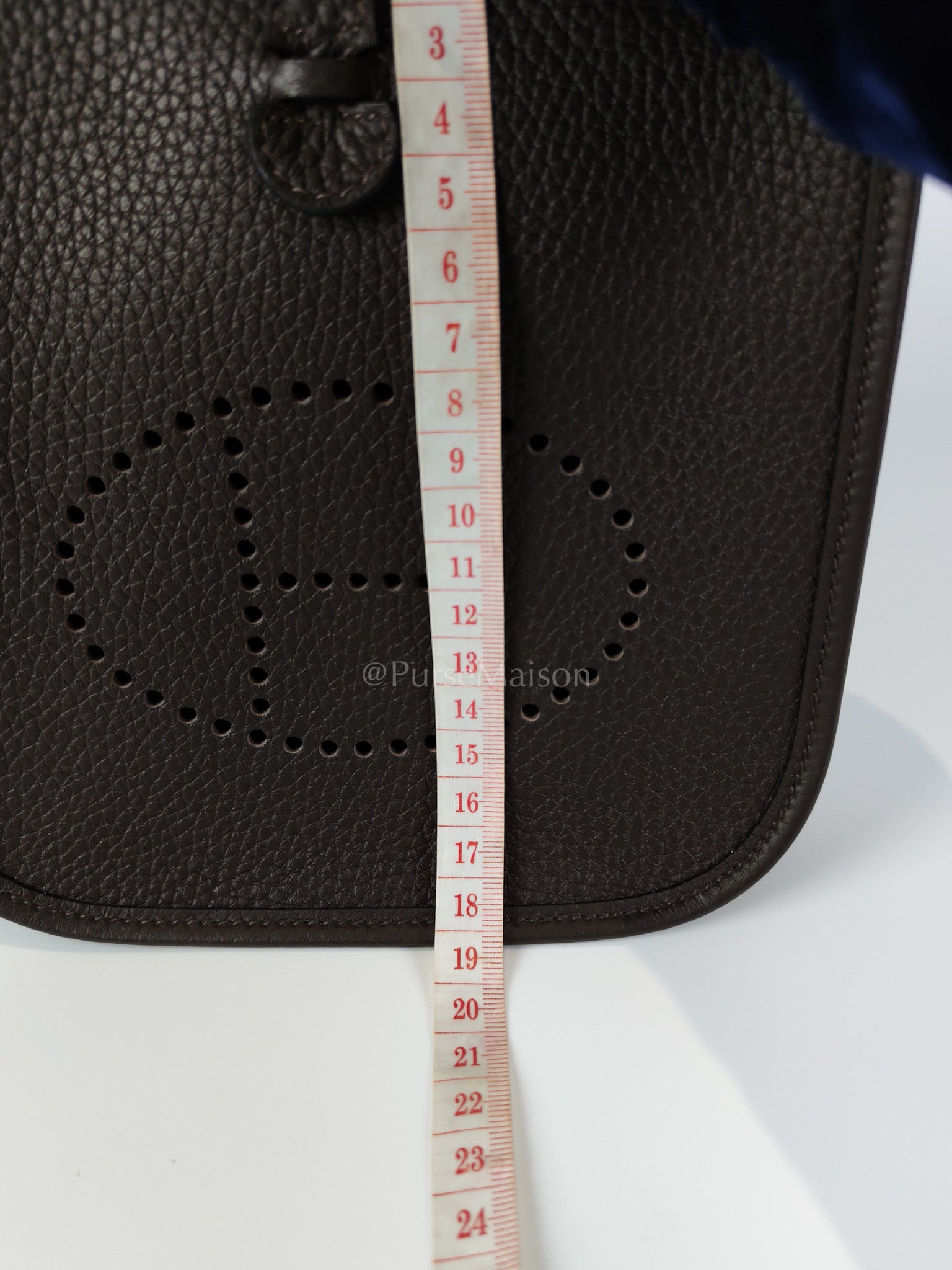 Evelyne TPM Ebene in Clemence Leather and Palladium Hardware Stamp K (2025) | Purse Maison Luxury Bags Shop