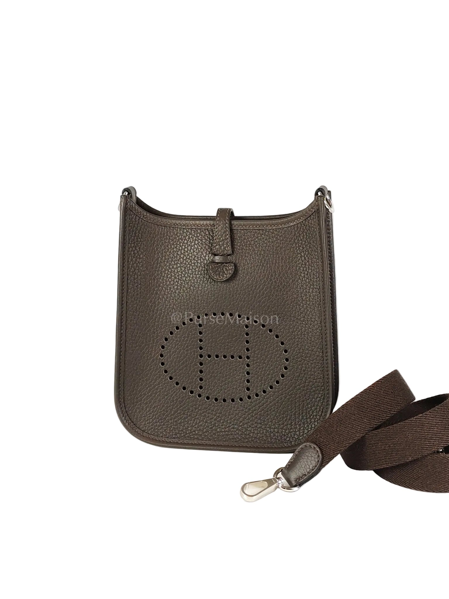 Evelyne TPM Ebene in Clemence Leather and Palladium Hardware Stamp K (2025) | Purse Maison Luxury Bags Shop
