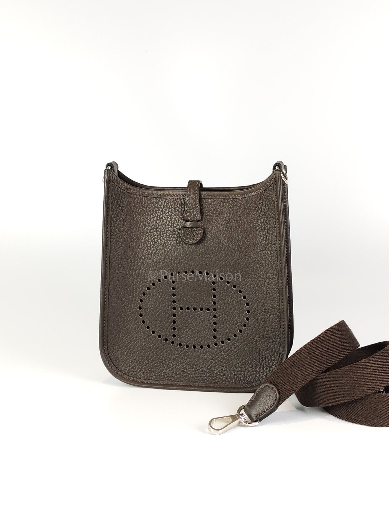 Evelyne TPM Ebene in Clemence Leather and Palladium Hardware Stamp K (2025) | Purse Maison Luxury Bags Shop