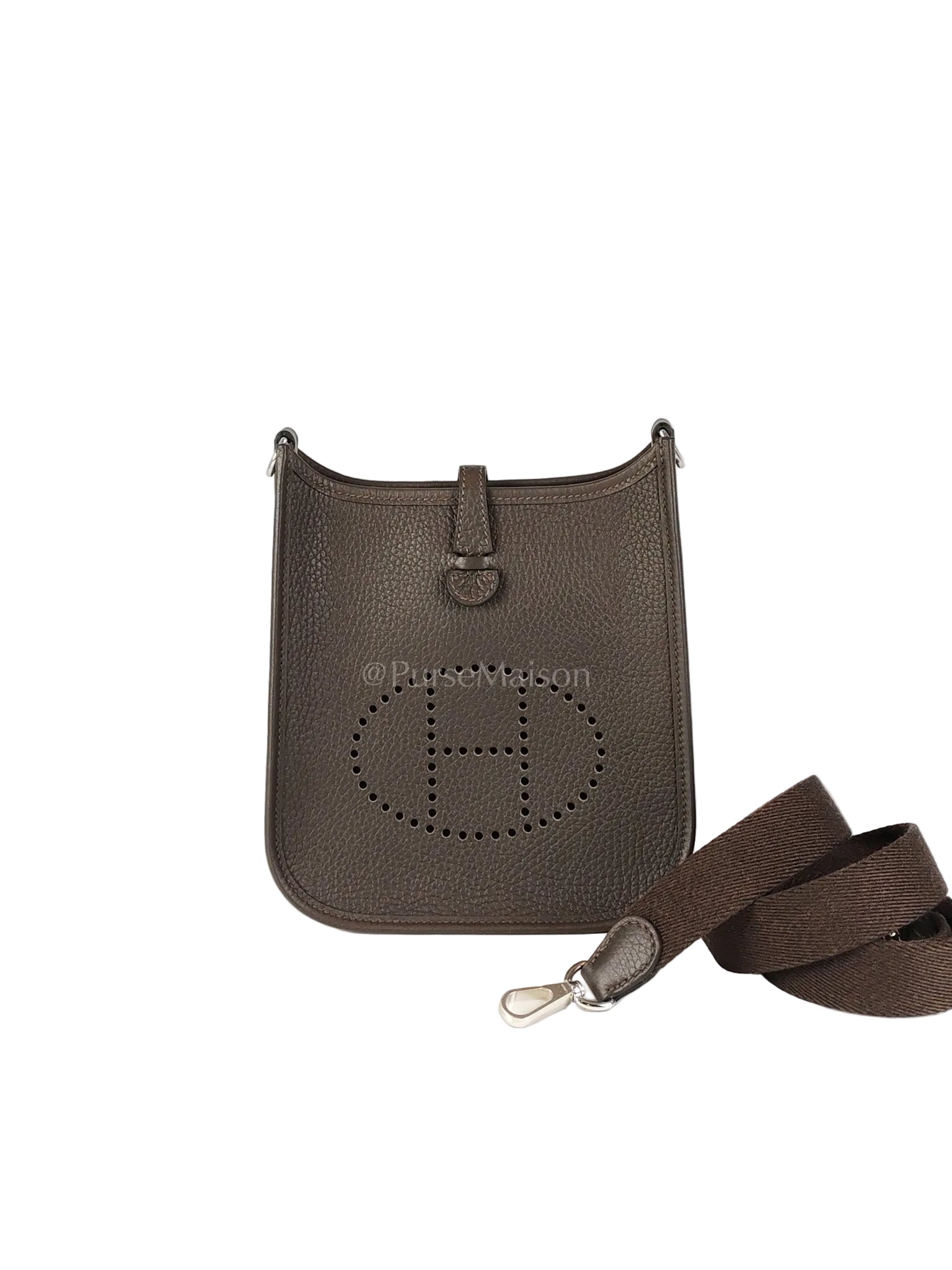 Evelyne TPM Ebene in Clemence Leather and Palladium Hardware Stamp K (2025) | Purse Maison Luxury Bags Shop