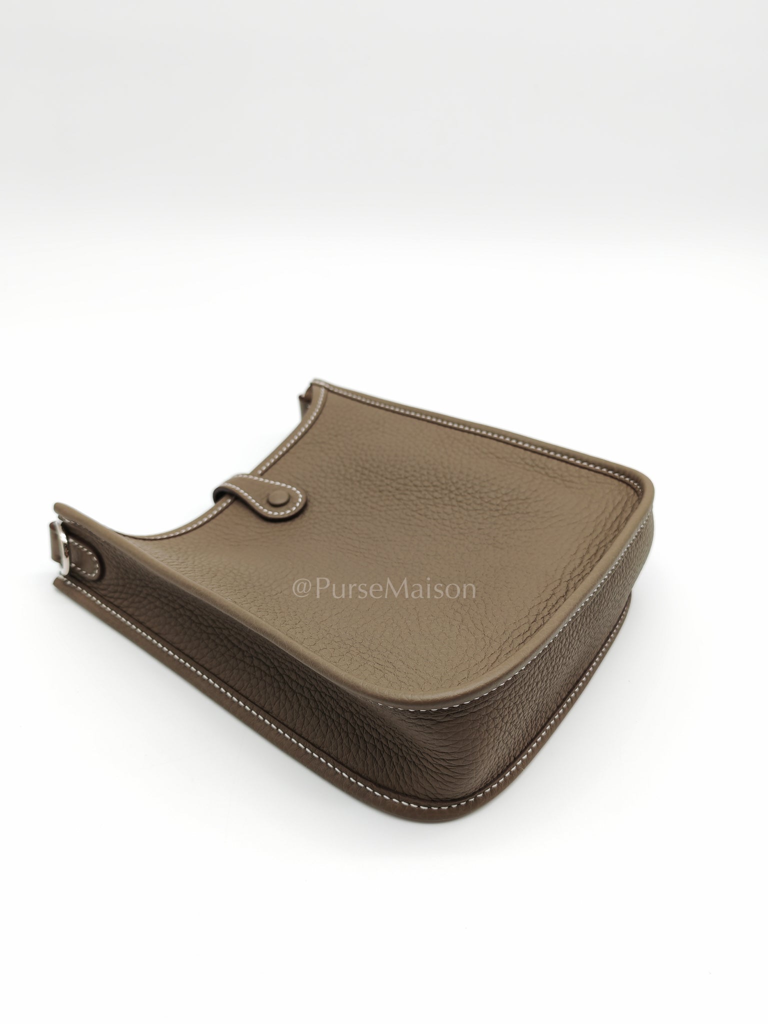 Evelyne TPM Etoupe in Clemence Leather and Palladium Hardware Stamp K (2025) | Purse Maison Luxury Bags Shop