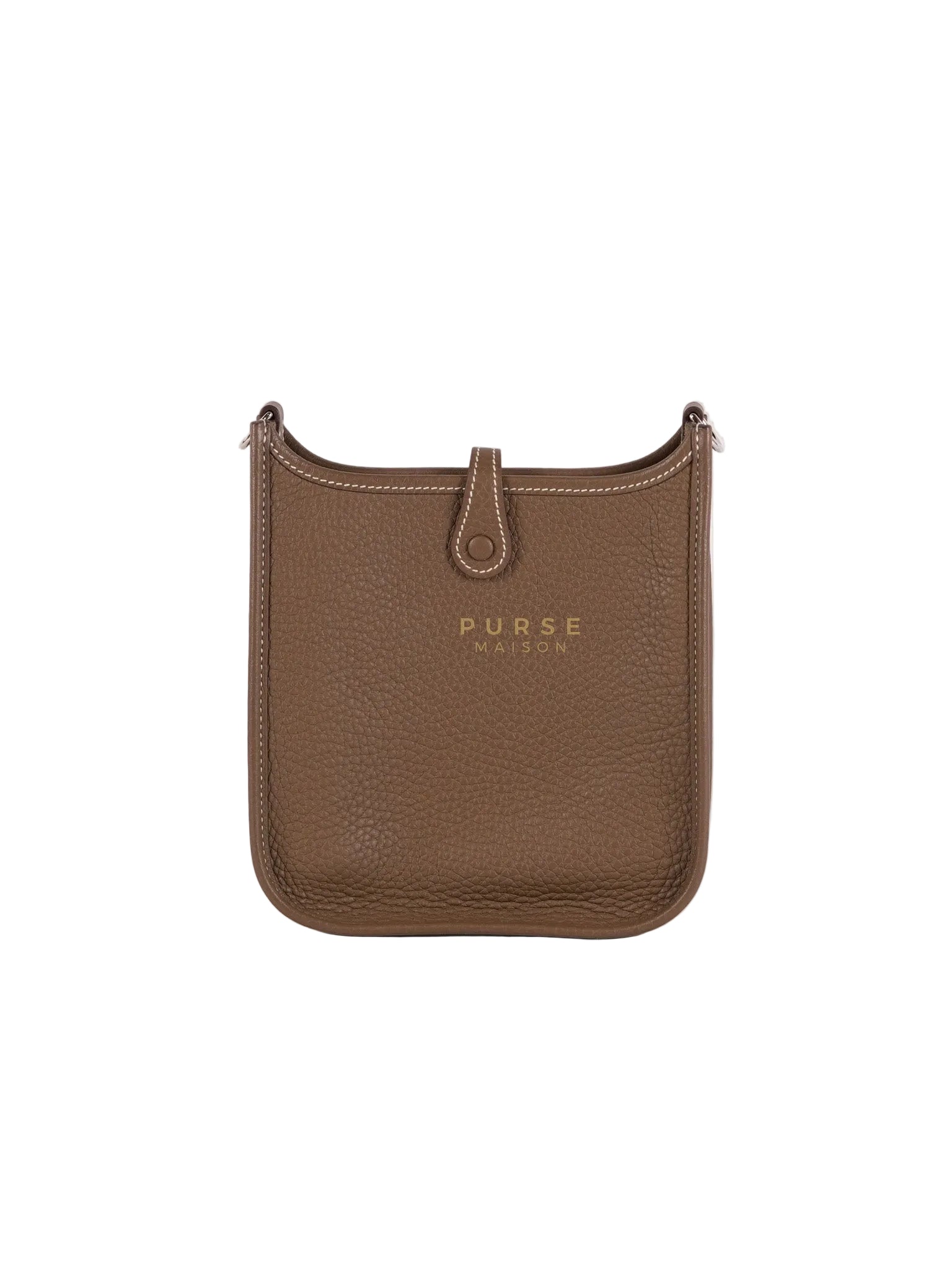 Evelyne TPM Etoupe in Clemence Leather and Palladium Hardware Stamp Y (2020) | Purse Maison Luxury Bags Shop