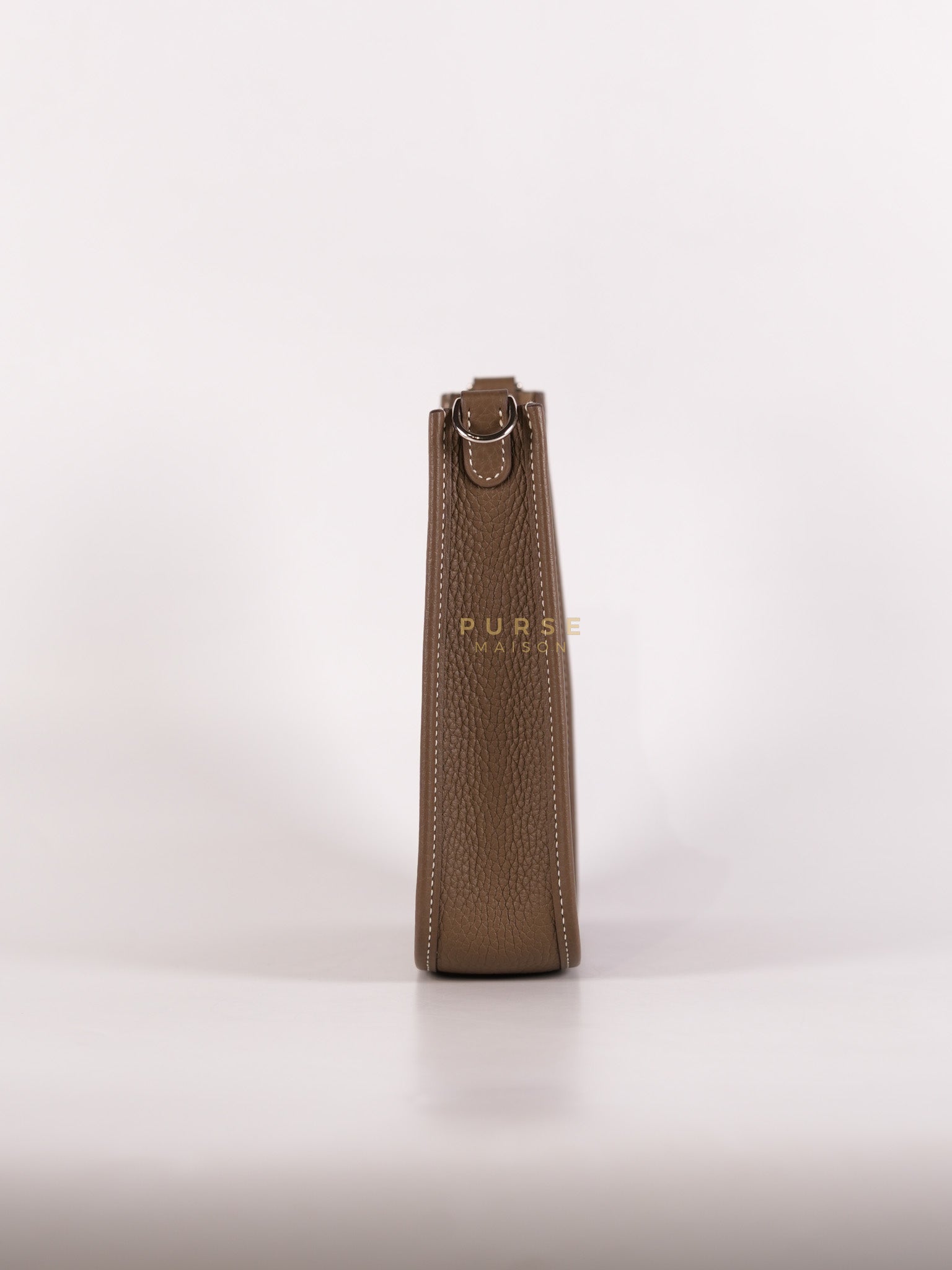 Evelyne TPM Etoupe in Clemence Leather and Palladium Hardware Stamp Y (2020) | Purse Maison Luxury Bags Shop