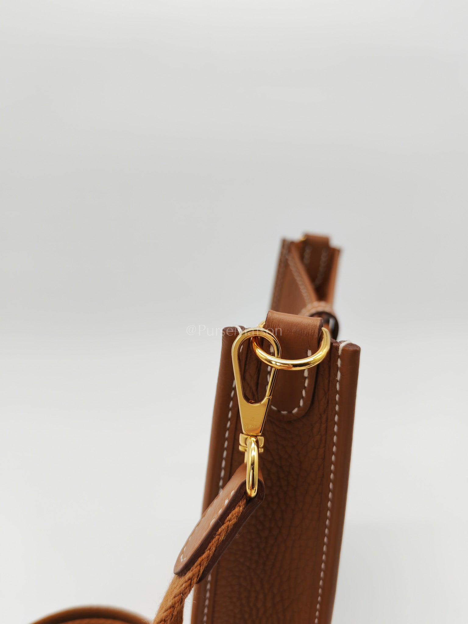 Evelyne TPM Gold Clemence Leather and Gold Hardware Stamp W(2024) | Purse Maison Luxury Bags Shop