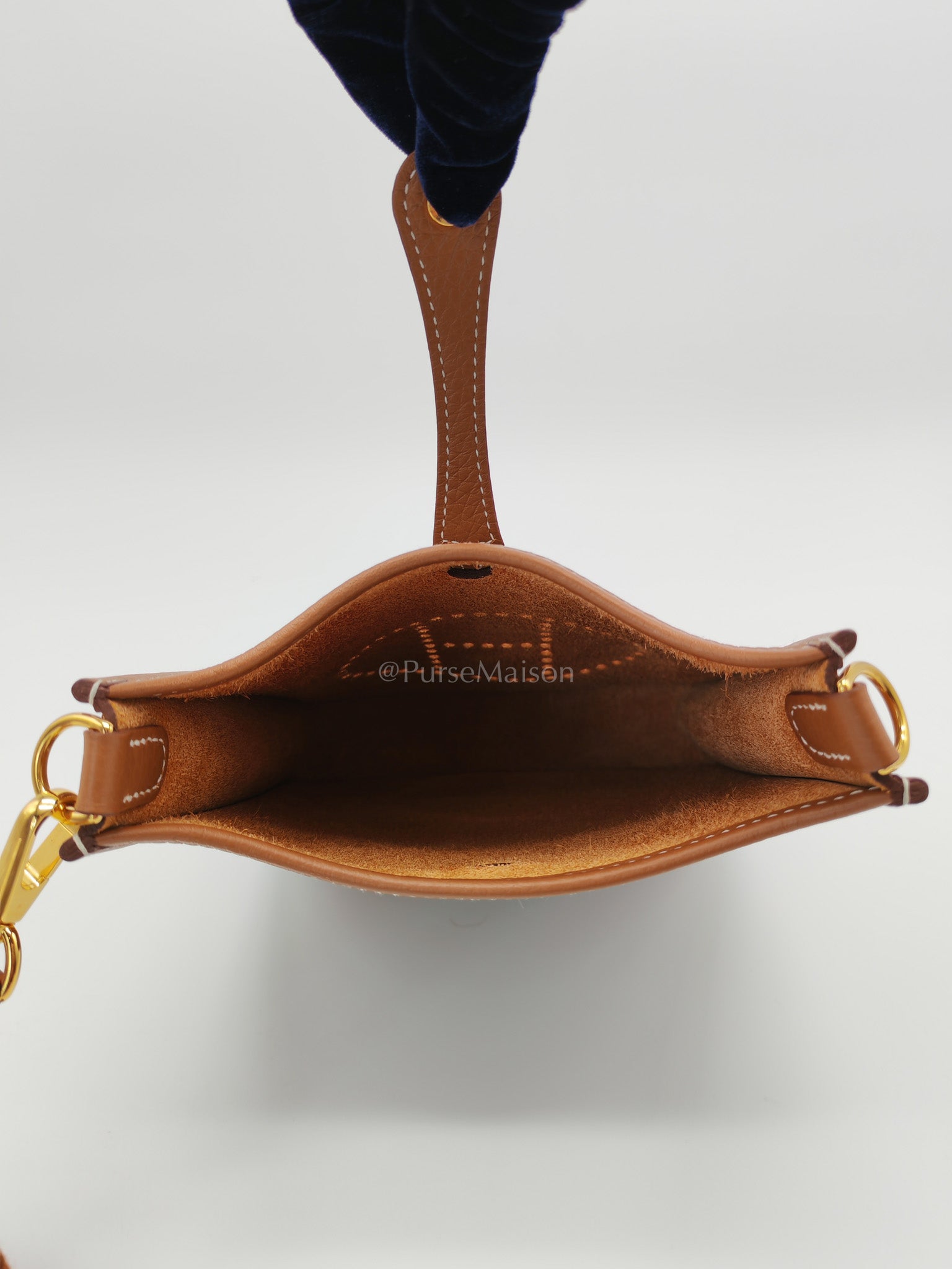 Evelyne TPM Gold Clemence Leather and Gold Hardware Stamp W(2024) | Purse Maison Luxury Bags Shop