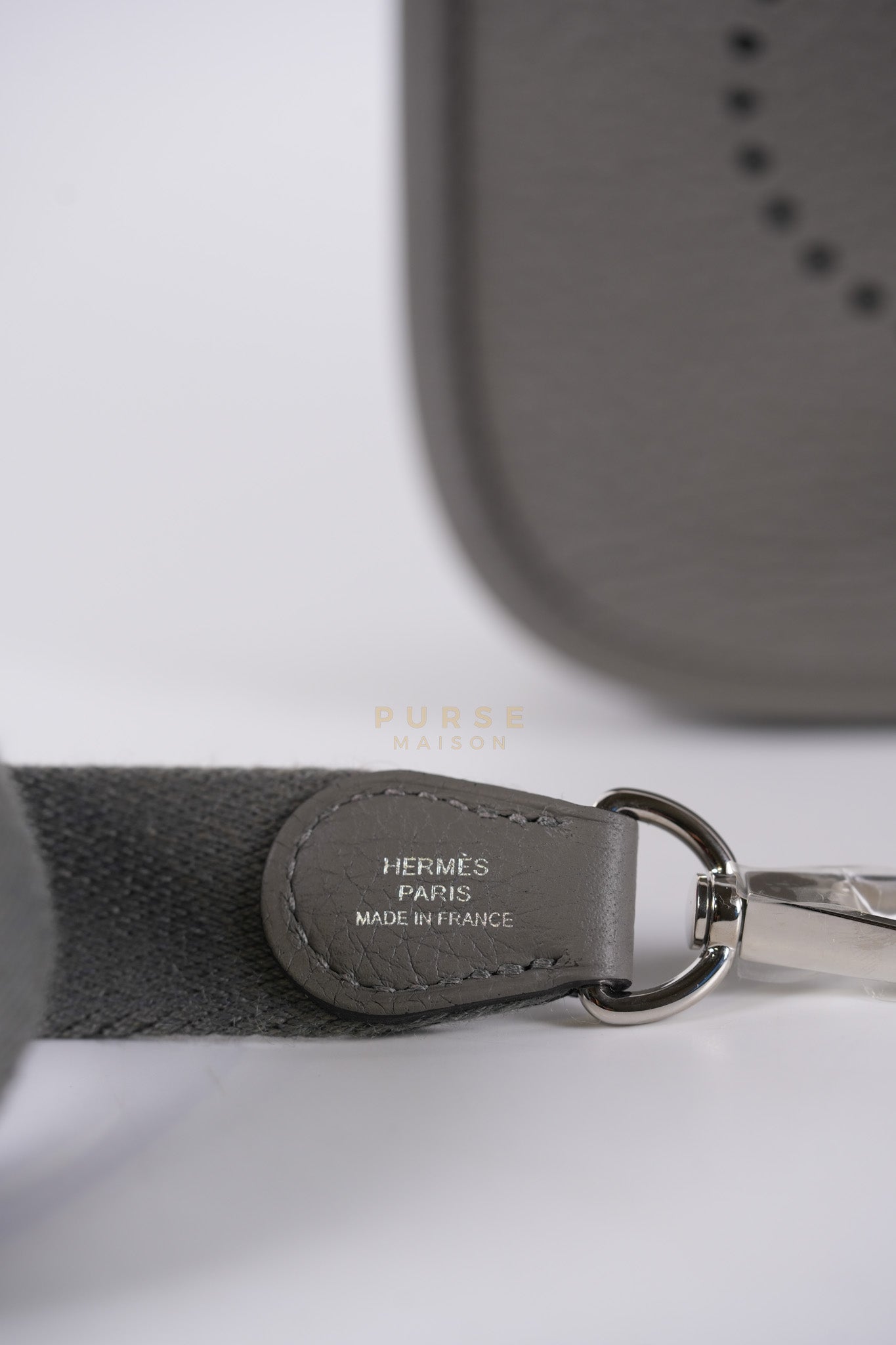 Evelyne TPM Gris Meyer Clemence Leather Palladium Hardware Stamp K(2025) | Purse Maison Luxury Bags Shop