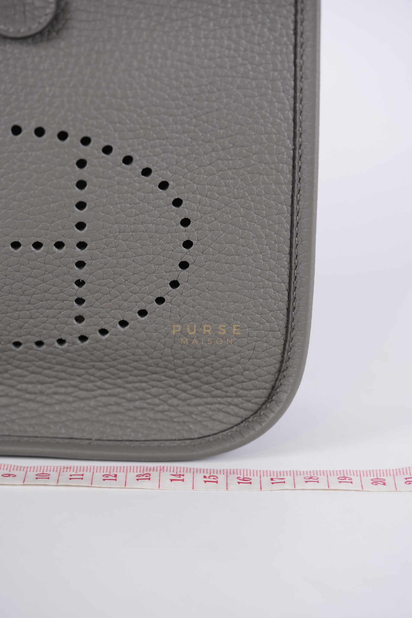 Evelyne TPM Gris Meyer Clemence Leather Palladium Hardware Stamp K(2025) | Purse Maison Luxury Bags Shop