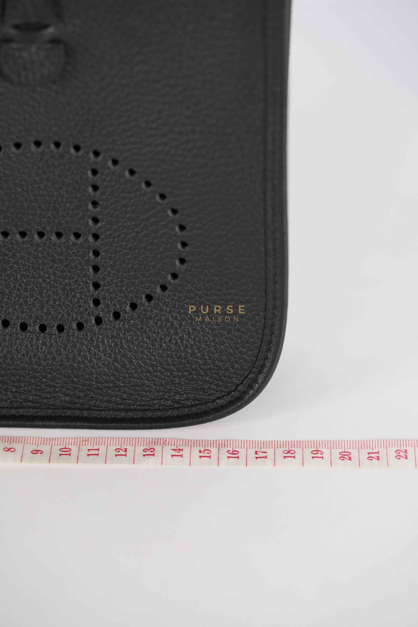 Evelyne TPM in Black Clemence Leather and Gold Hardware Stamp B (2023) | Purse Maison Luxury Bags Shop