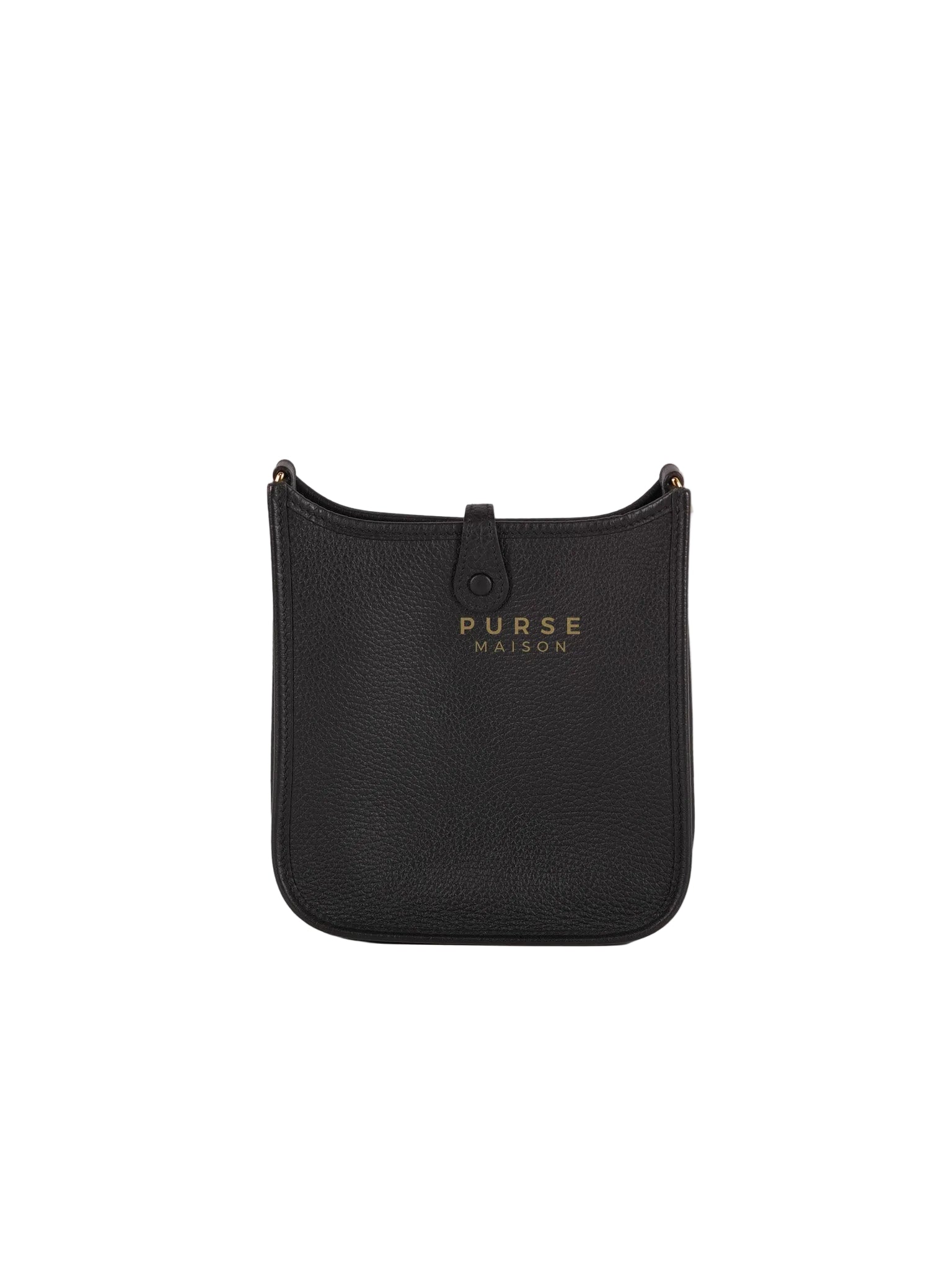 Evelyne TPM in Black Clemence Leather and Gold Hardware Stamp B (2023) | Purse Maison Luxury Bags Shop