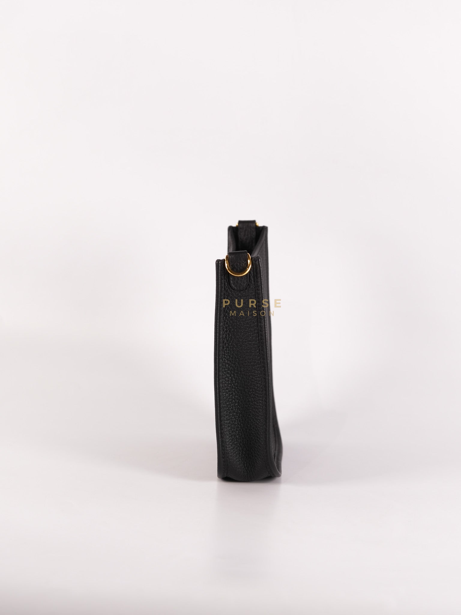 Evelyne TPM in Black Clemence Leather and Gold Hardware Stamp B (2023) | Purse Maison Luxury Bags Shop