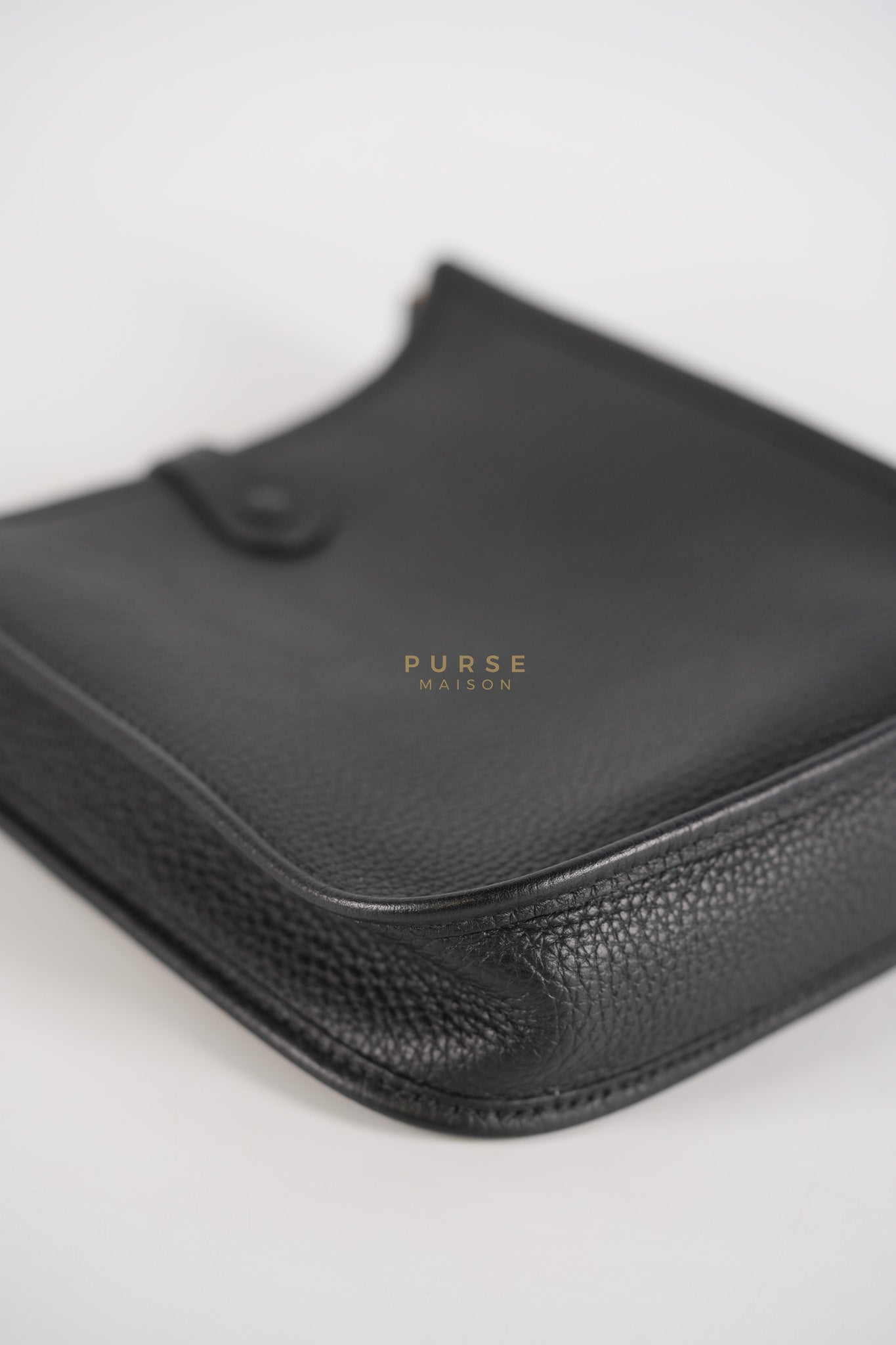 Evelyne TPM in Black Clemence Leather and Gold Hardware Stamp B (2023) | Purse Maison Luxury Bags Shop