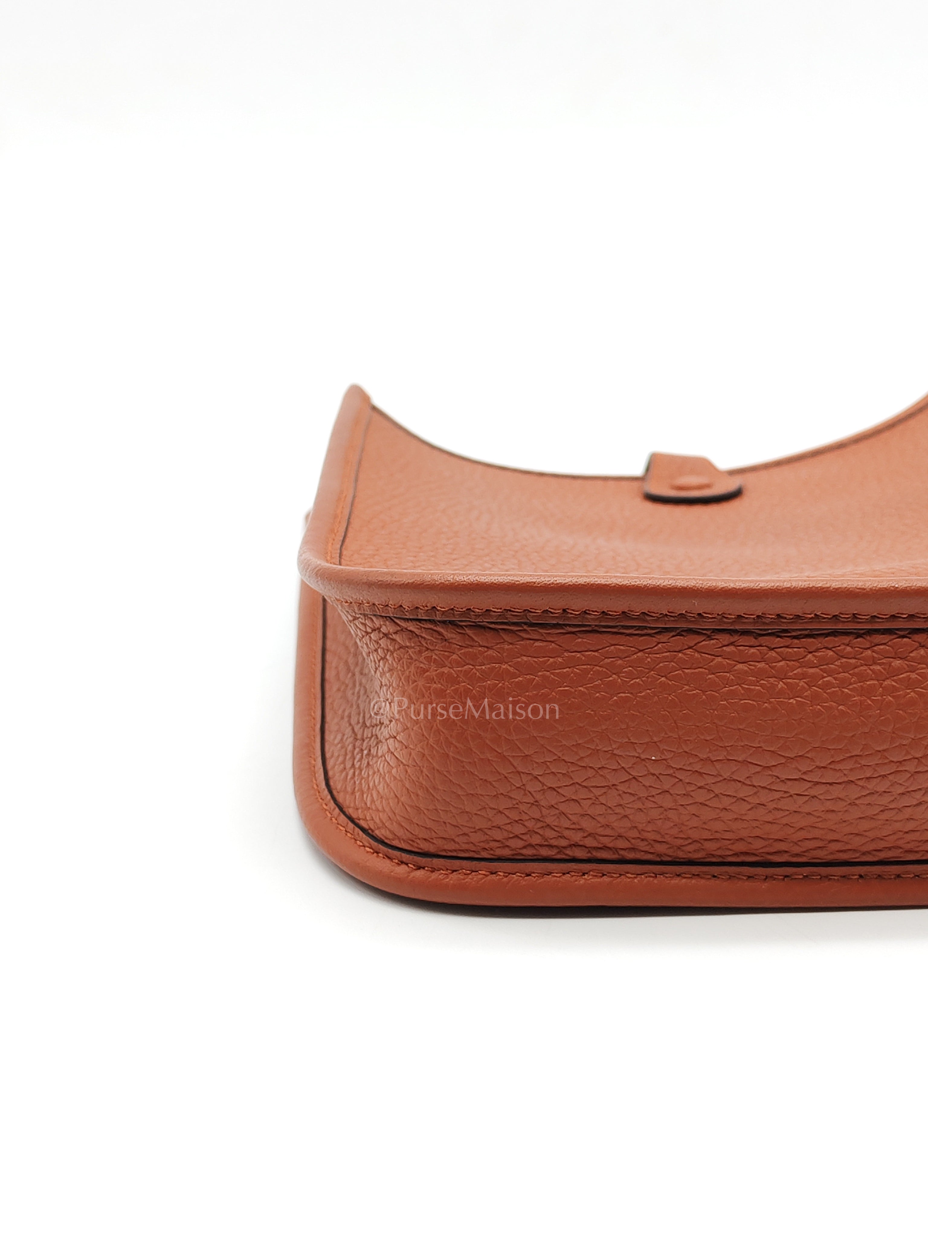 Evelyne TPM in Cuivre Clemence Leather & Palladium Hardware Stamp B (2023) | Purse Maison Luxury Bags Shop