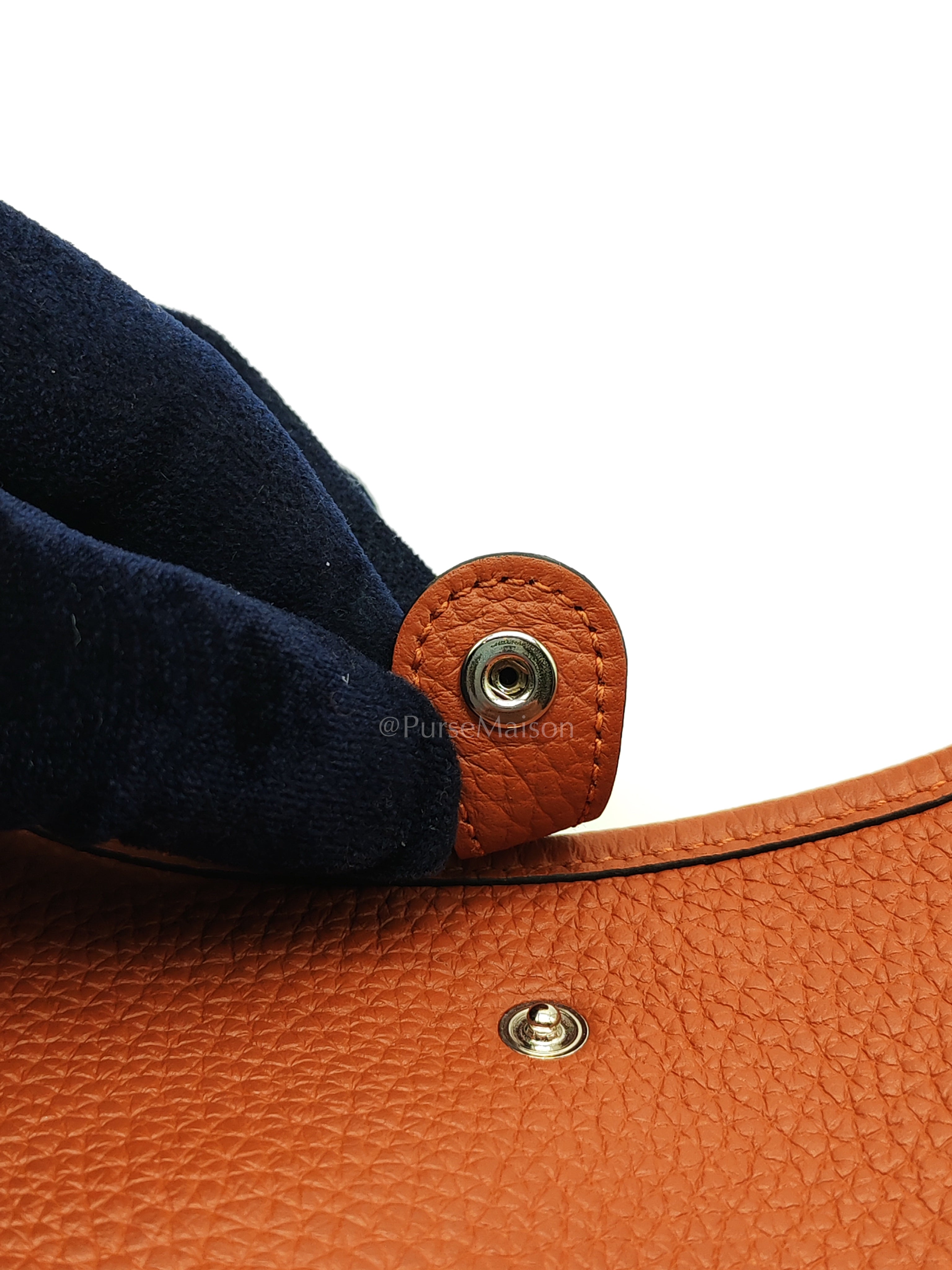 Evelyne TPM in Cuivre Clemence Leather & Palladium Hardware Stamp B (2023) | Purse Maison Luxury Bags Shop